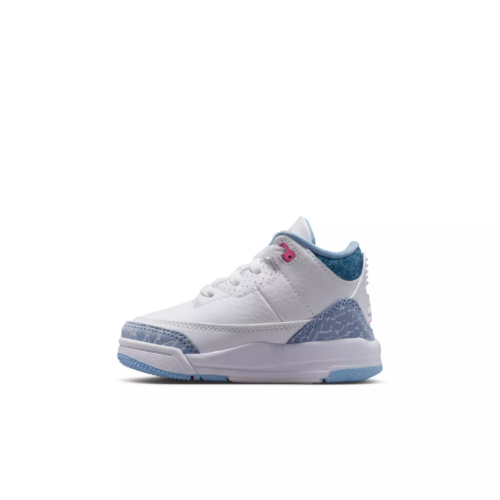 Jordan 3 Retro "Cobalt Bliss" Toddler Girls' Shoe - WHITE/PINK GLOW/COBALT BLISS