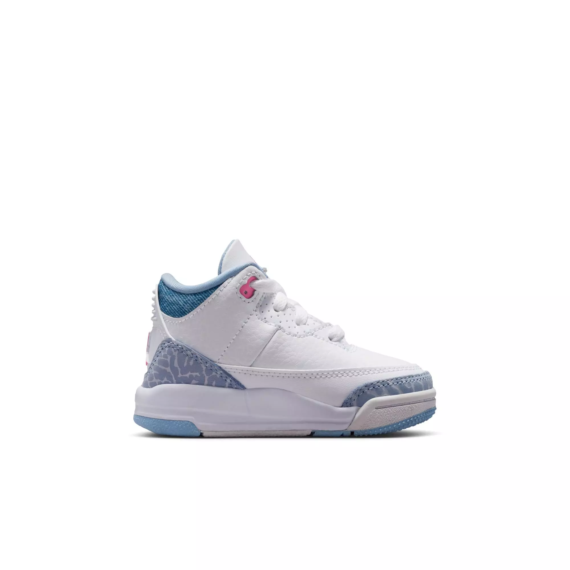 Jordan 3 Retro "Cobalt Bliss" Toddler Girls' Shoe - WHITE/PINK GLOW/COBALT BLISS