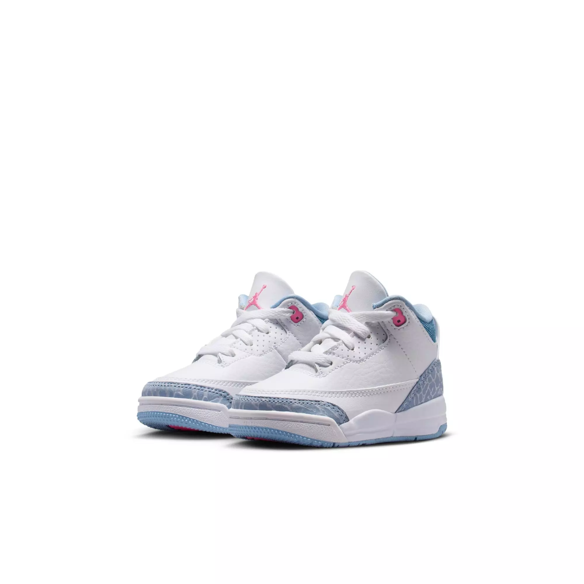 Jordan 3 Retro "Cobalt Bliss" Toddler Girls' Shoe - WHITE/PINK GLOW/COBALT BLISS