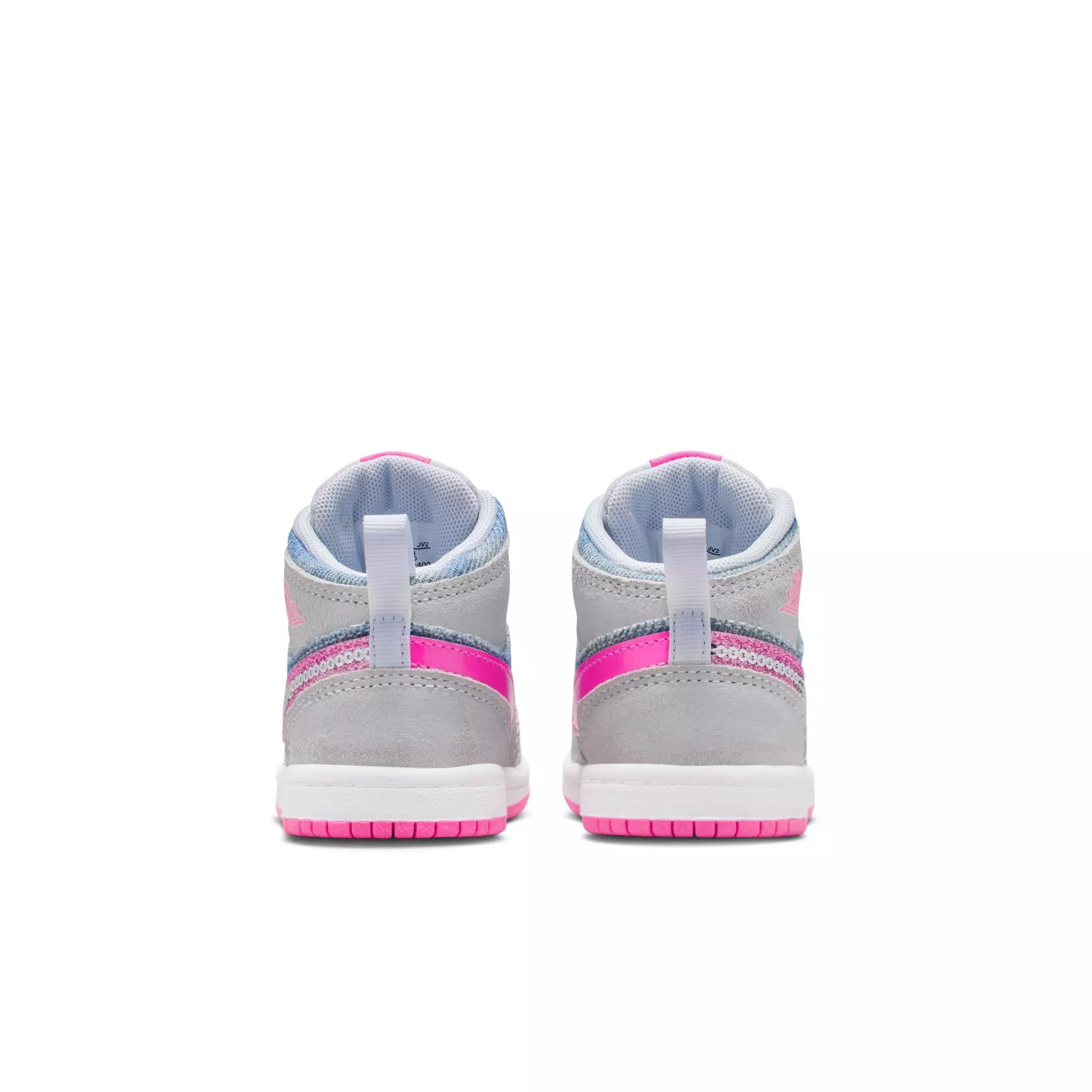 Jordan 1 Mid SE "Cobalt Bliss/Pink Glow/White" Toddler Girls' Shoe - BLUE/PINK