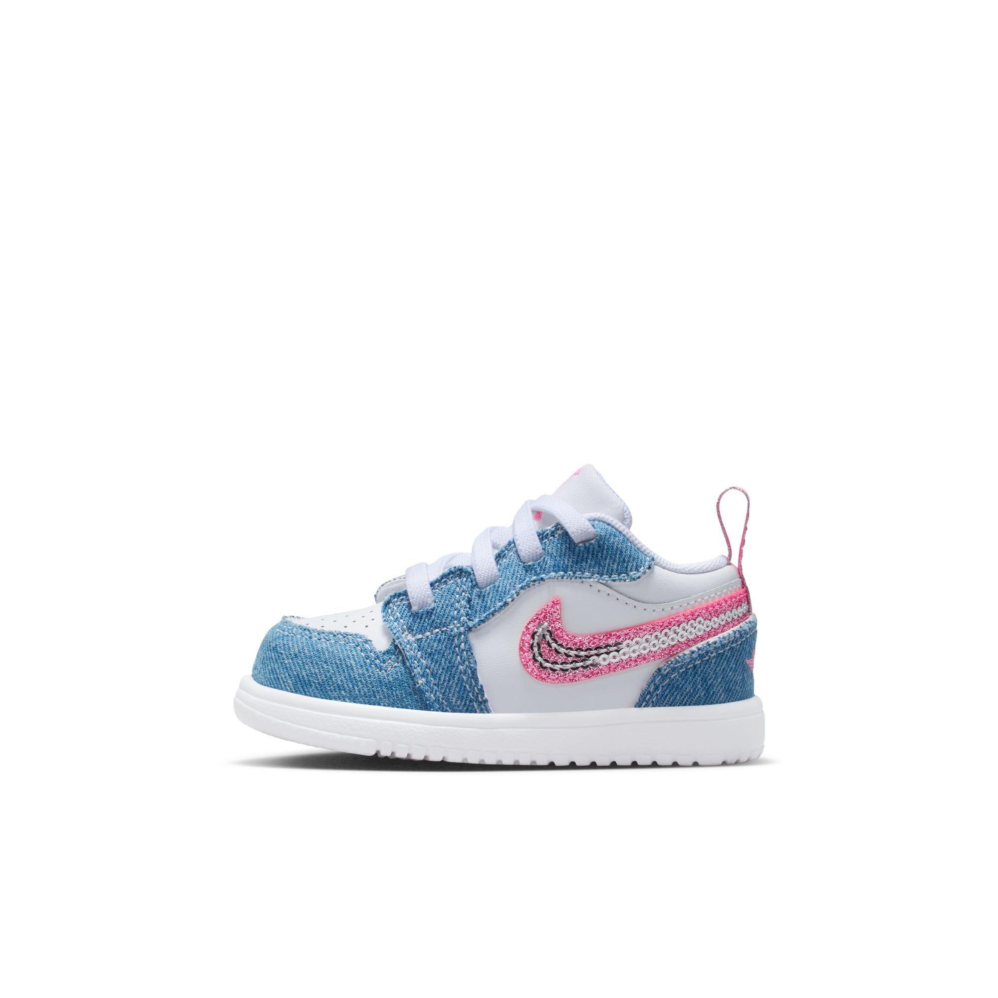 Jordan 1 Low Alt SE Toddler Girls' "Cobalt Bliss/Pink Glow/White" Shoe