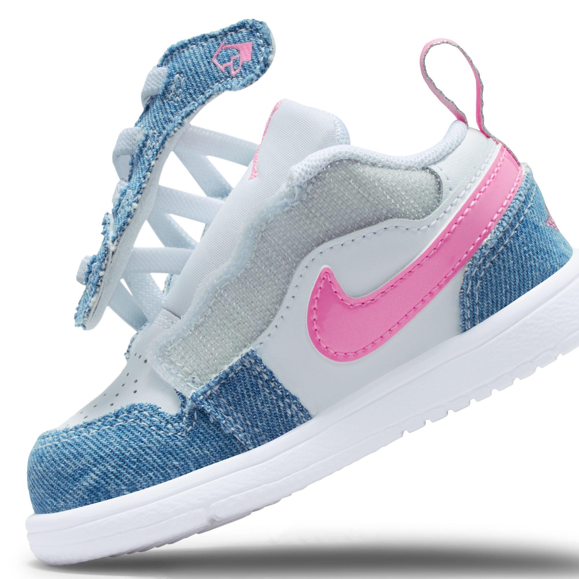 Jordan 1 Low Alt SE Toddler Girls' "Cobalt Bliss/Pink Glow/White" Shoe