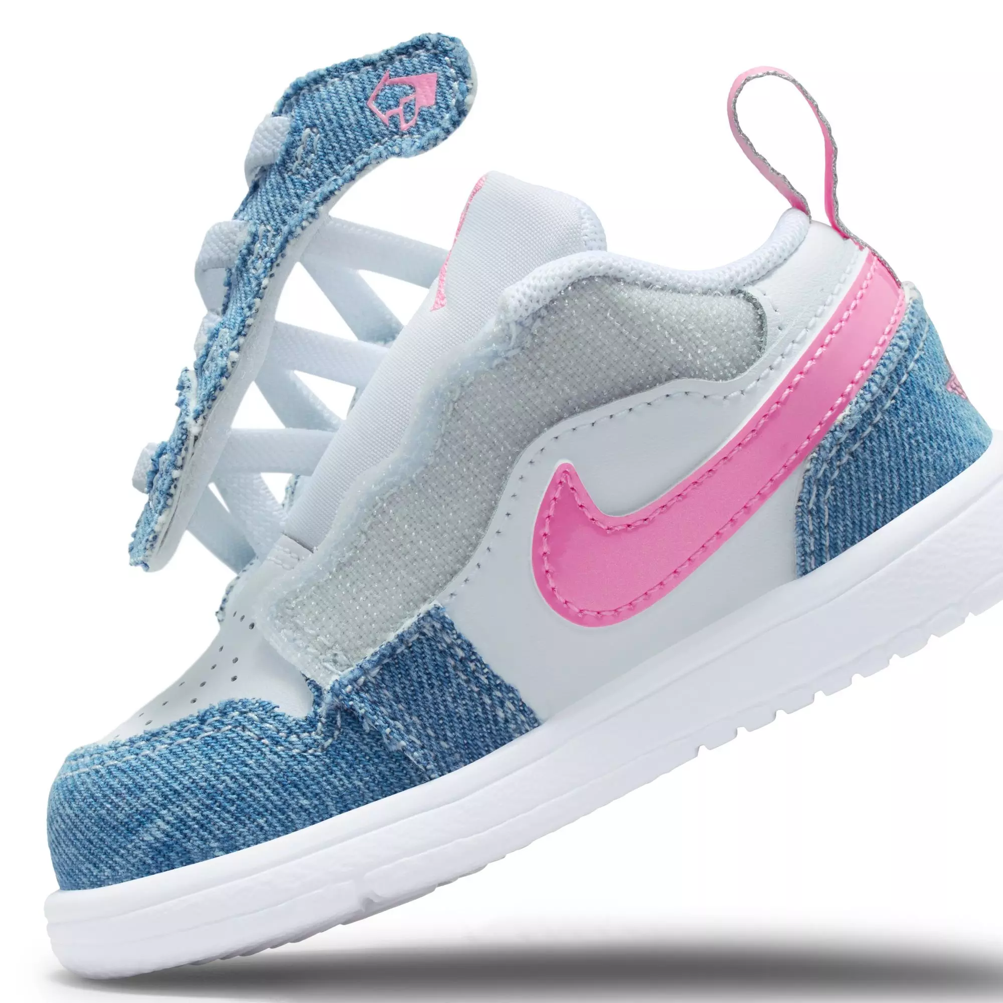 Jordan 1 Low Alt SE "Cobalt Bliss/Pink Glow/White" Toddler Girls' Shoe - BLUE/PINK