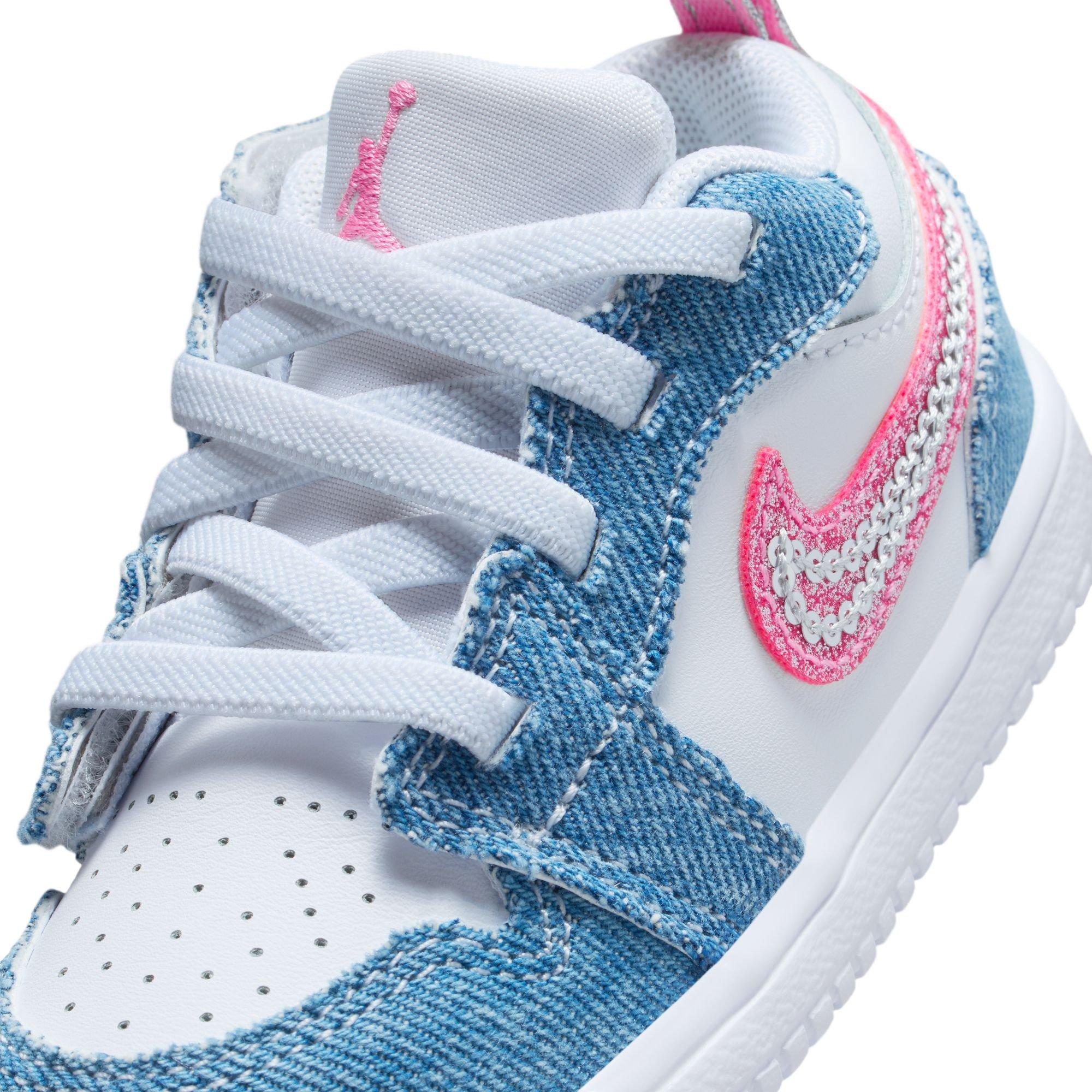 Jordan 1 Low Alt SE Toddler Girls' "Cobalt Bliss/Pink Glow/White" Shoe