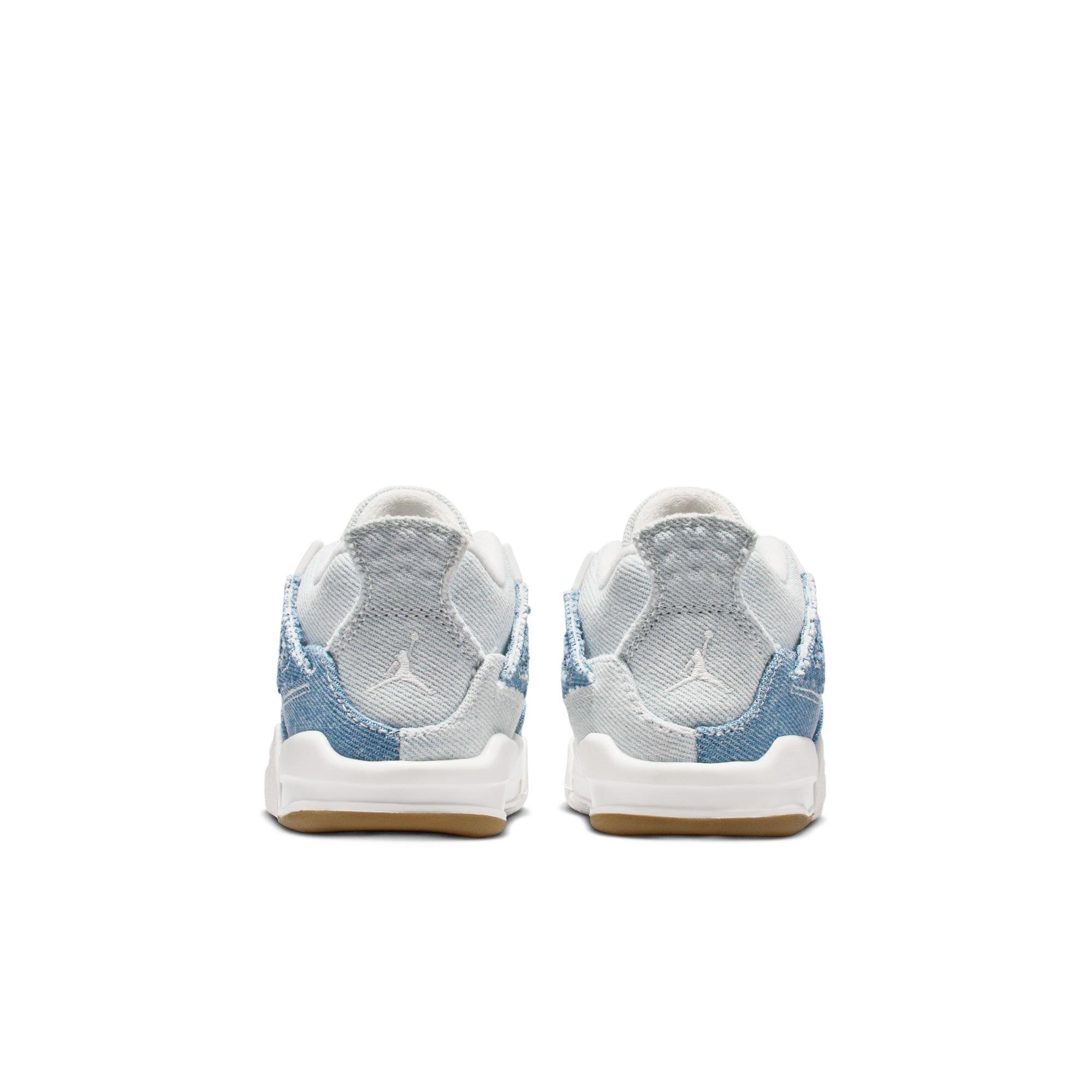 Jordan 4 Retro Toddler Girls' "Worn Blue" Shoe