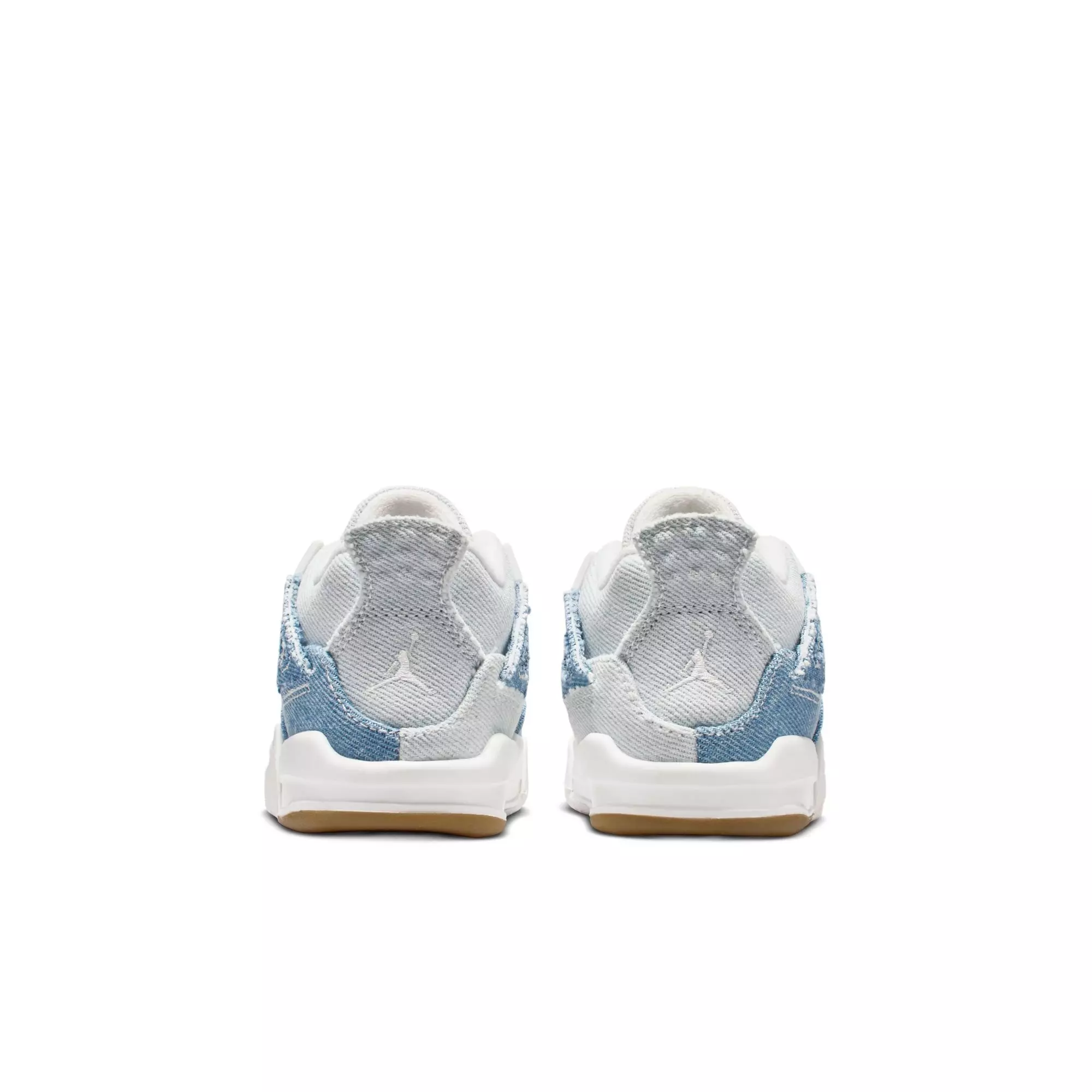 Jordan 4 Retro "Worn Blue" Toddler Girls' Shoe - WHITE/BLUE