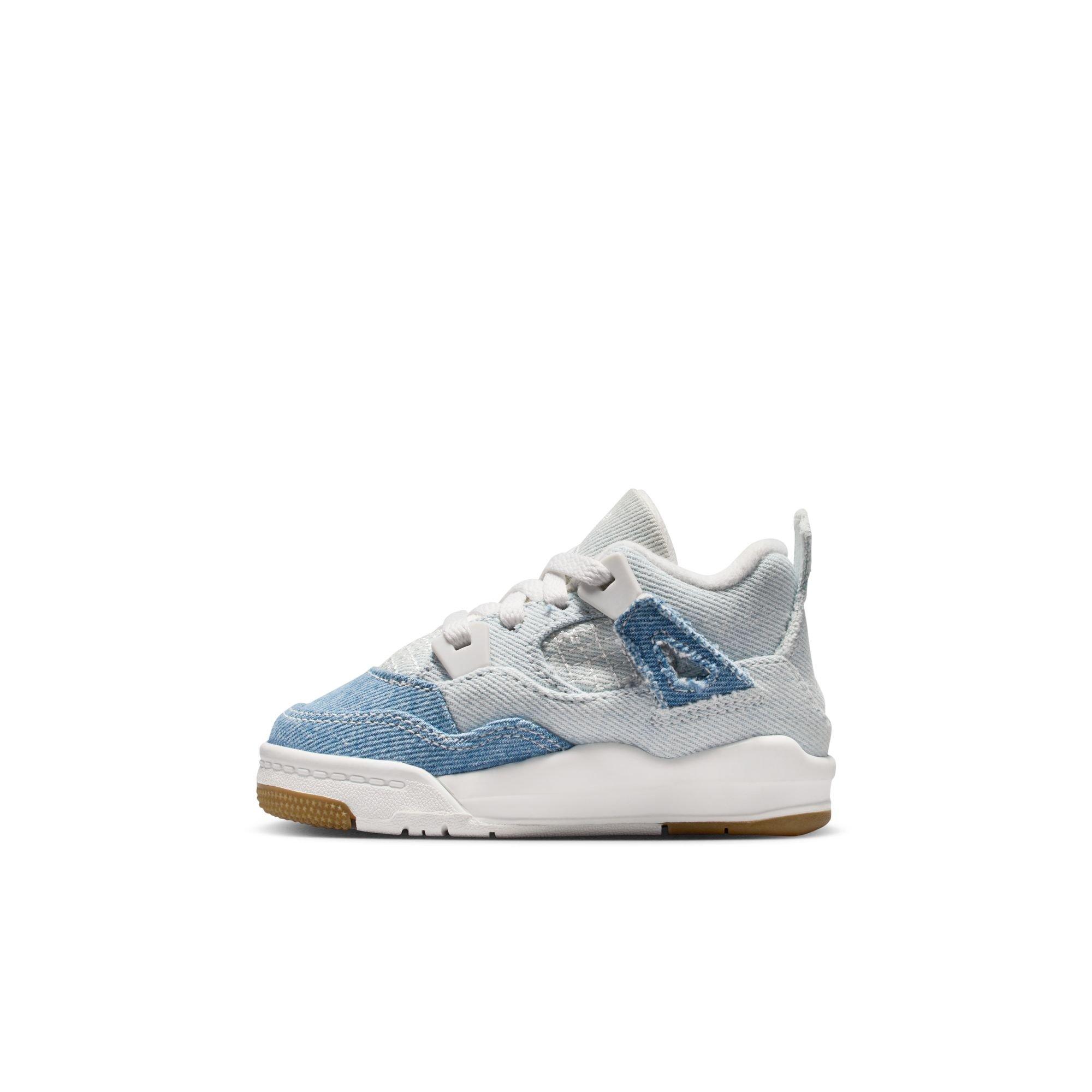 Jordan 4 Retro Toddler Girls' "Worn Blue" Shoe