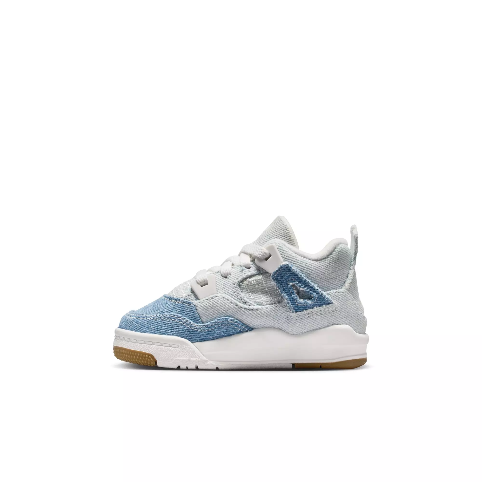 Jordan 4 Retro "Worn Blue" Toddler Girls' Shoe - WHITE/BLUE