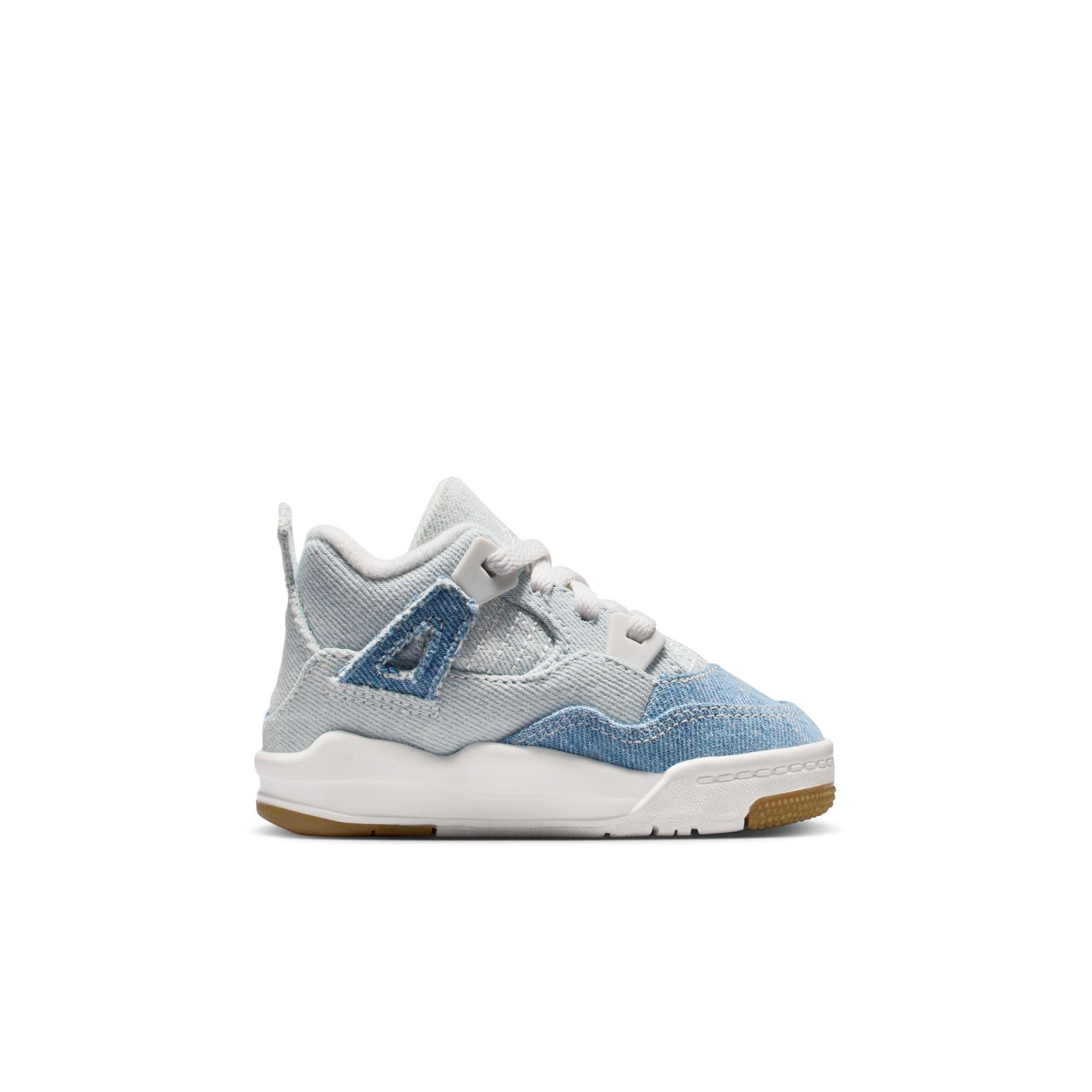 Jordan 4 Retro Toddler Girls' "Worn Blue" Shoe