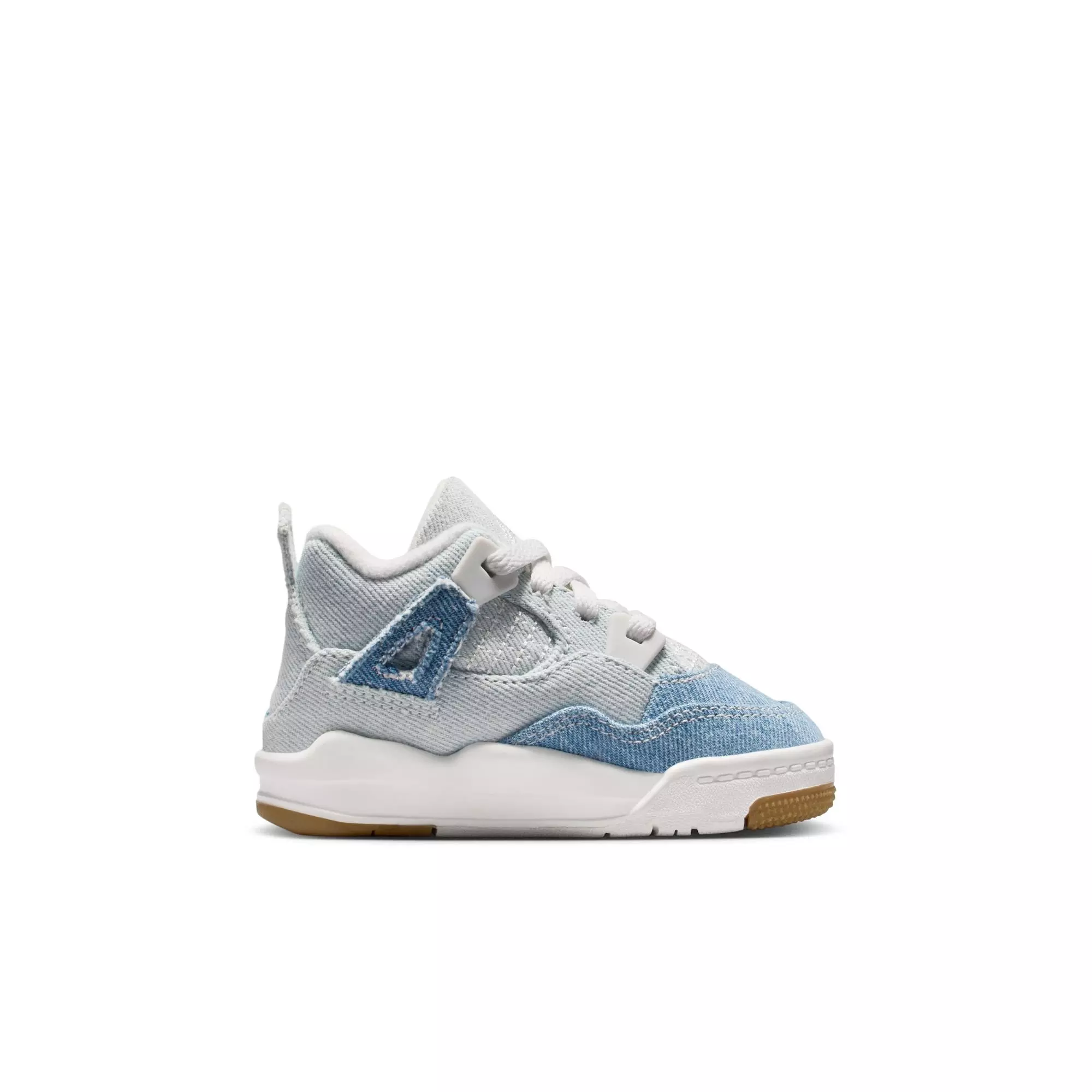 Jordan 4 Retro "Worn Blue" Toddler Girls' Shoe - WHITE/BLUE