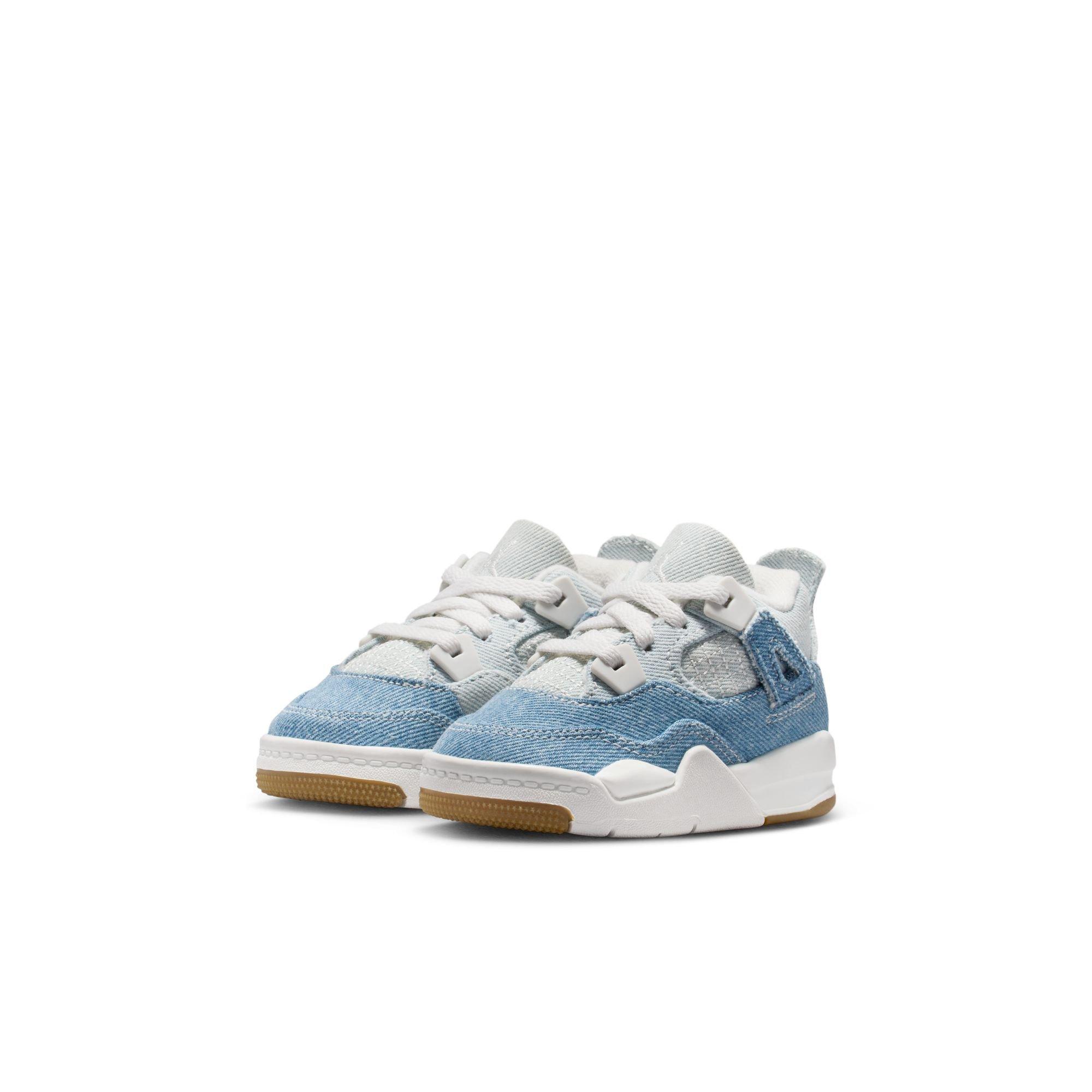 Jordan 4 Retro Toddler Girls' "Worn Blue" Shoe