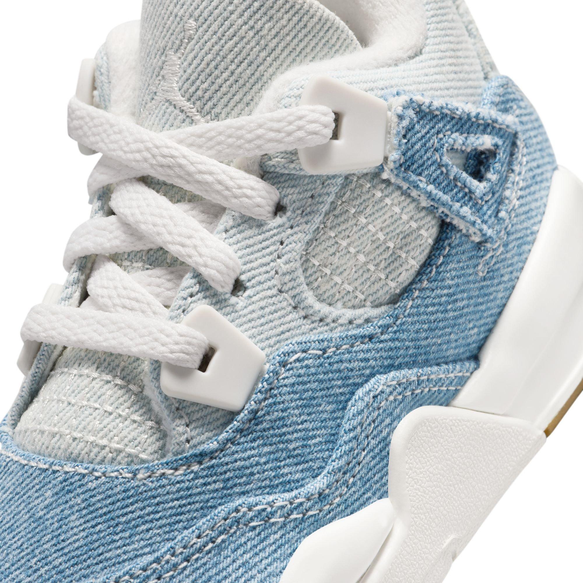 Jordan 4 Retro Toddler Girls' "Worn Blue" Shoe