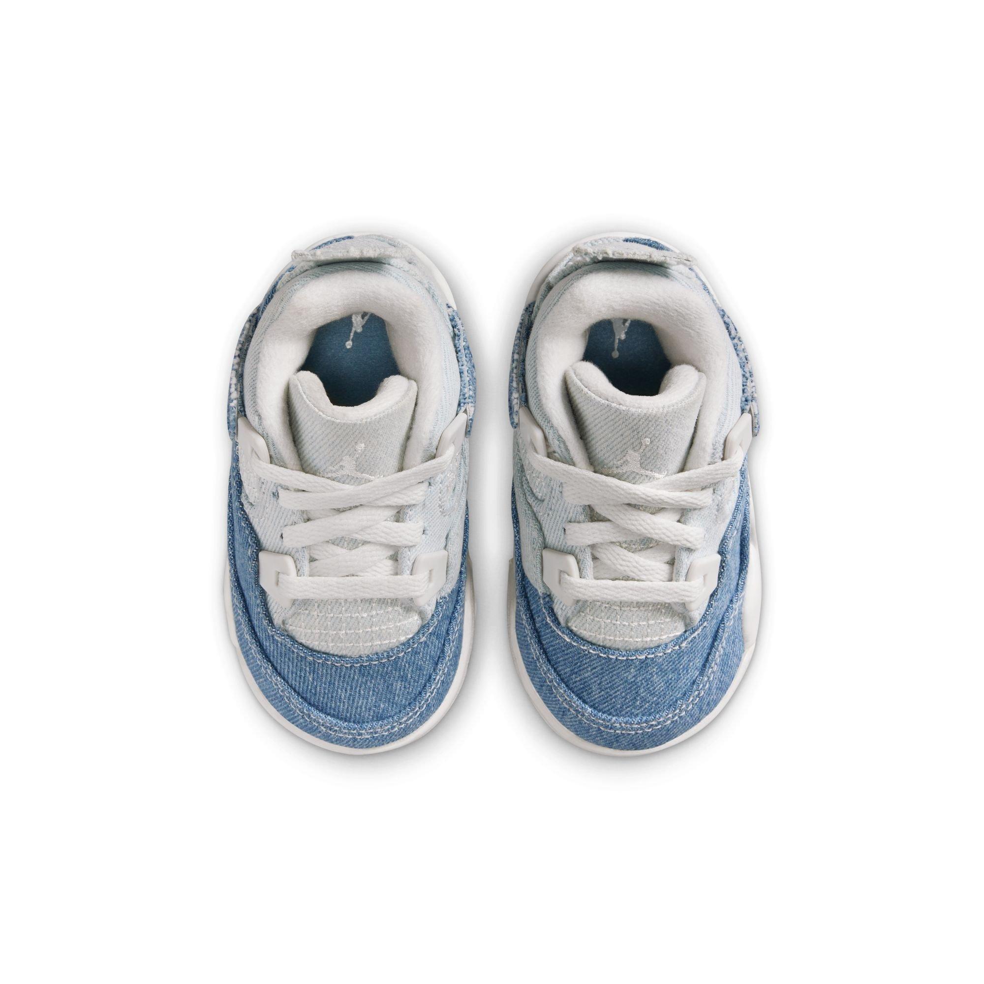 Jordan 4 Retro Toddler Girls' "Worn Blue" Shoe