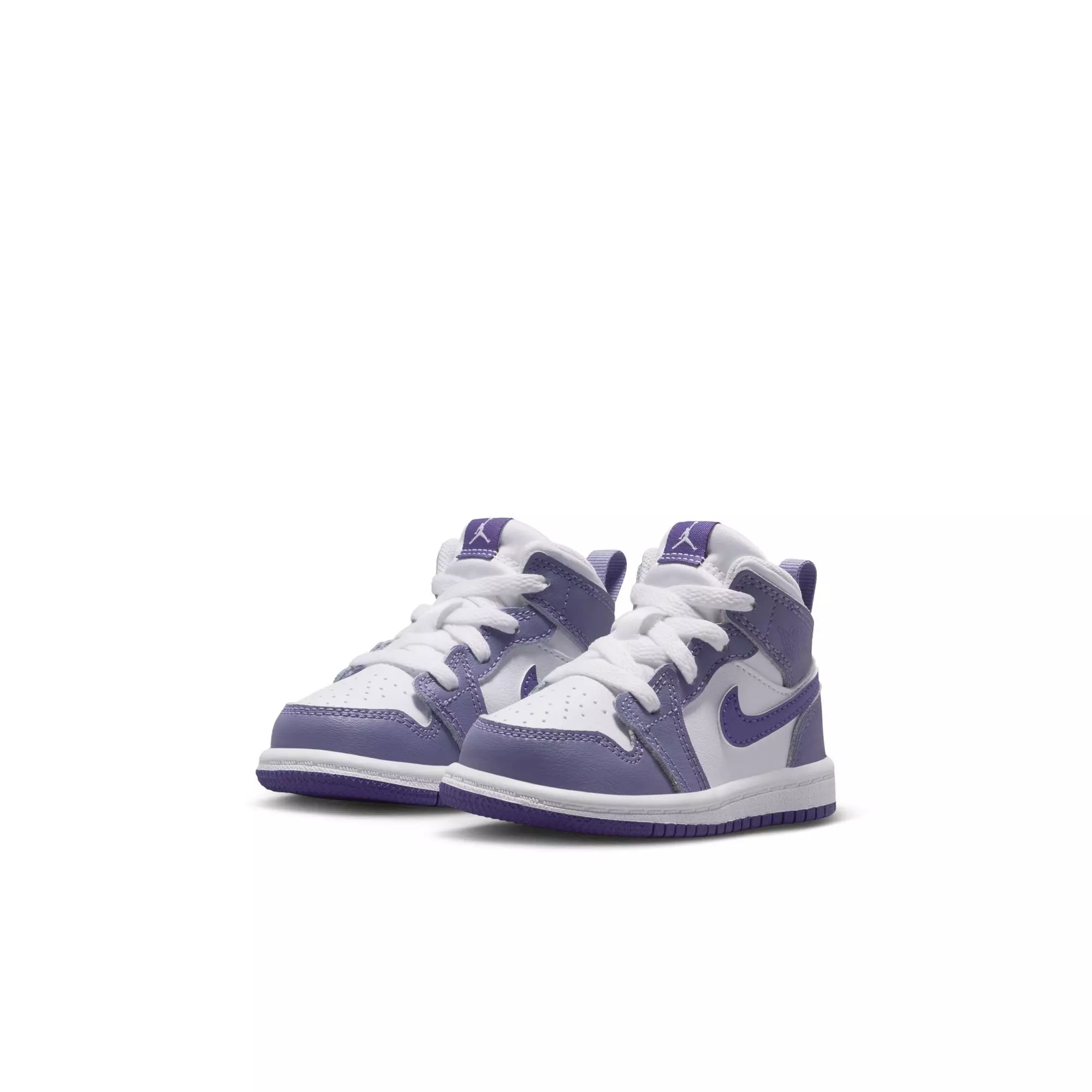 Jordan 1 Mid "Dusty Amethyst/Court Purple/White" Toddler Girls' Shoe - PURPLE/WHITE