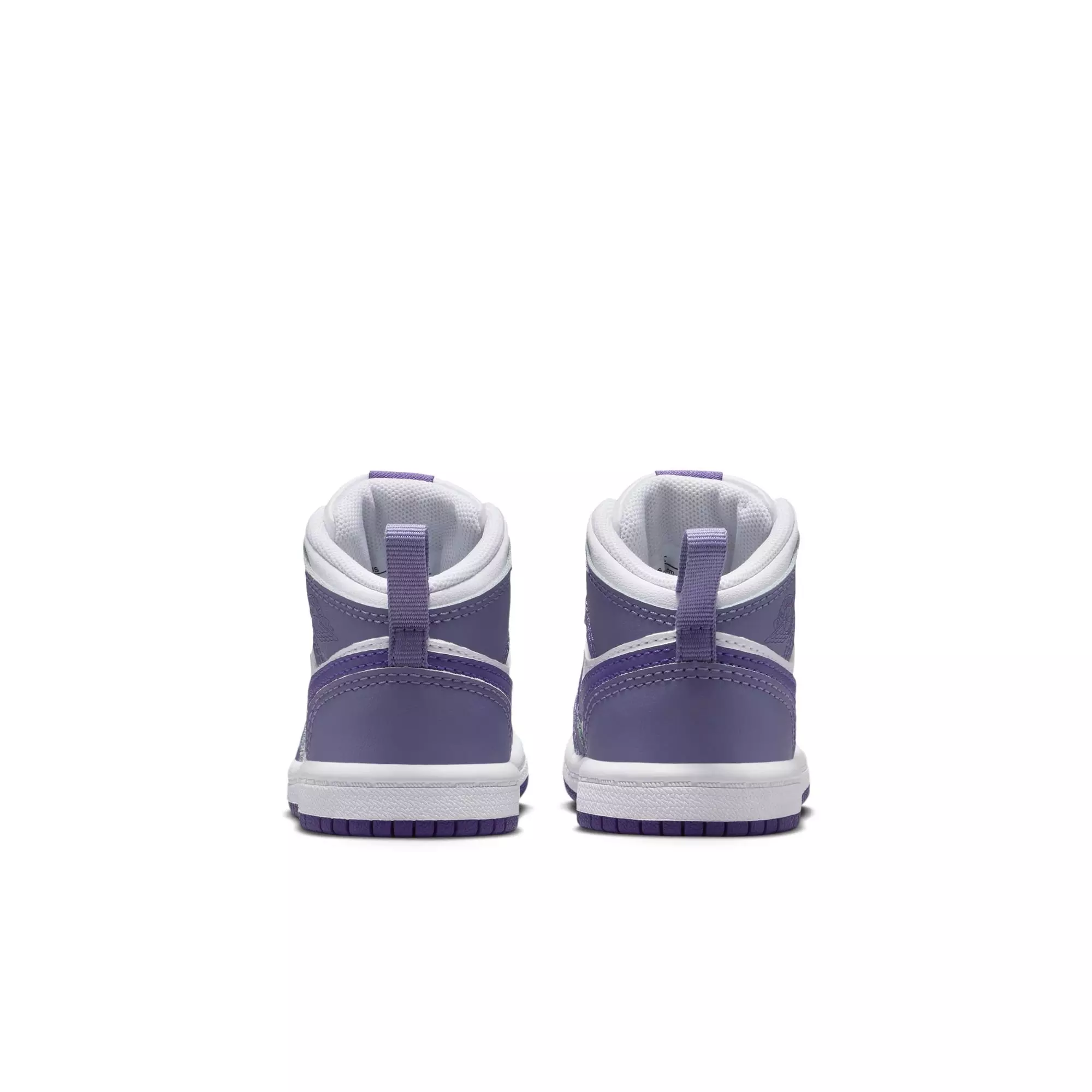 Jordan 1 Mid "Dusty Amethyst/Court Purple/White" Toddler Girls' Shoe - PURPLE/WHITE