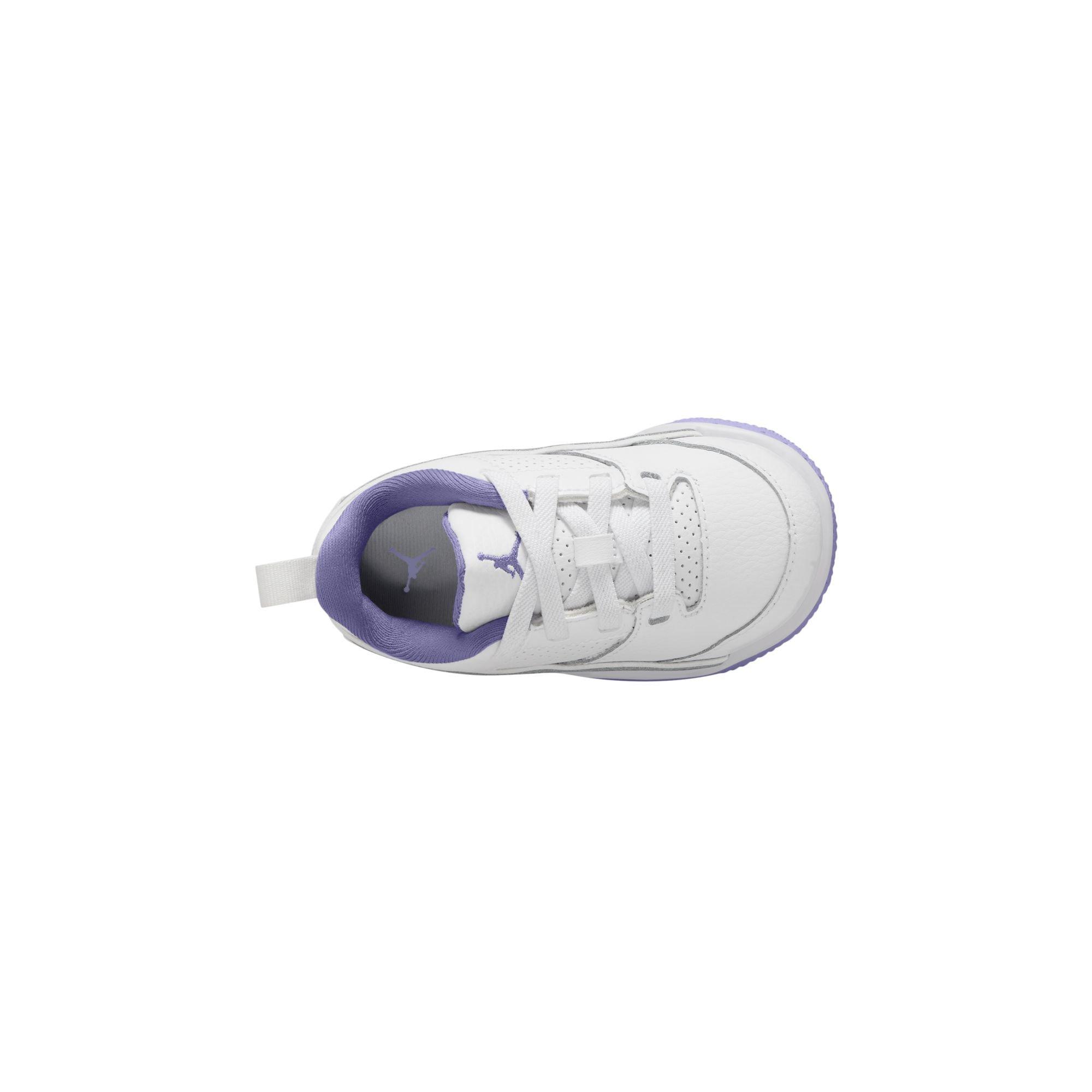 Jordan Flight Court Toddler Girls' "White/Dusty Amethyst" Shoe