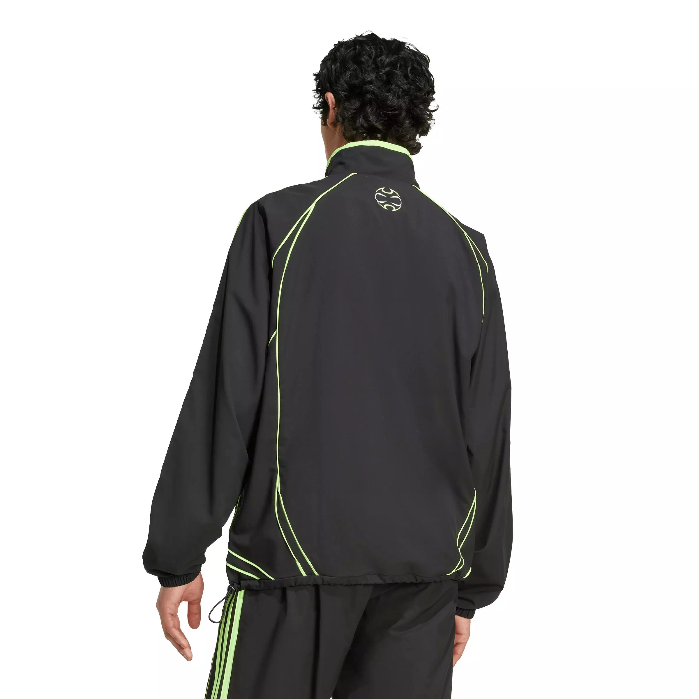 adidas Men's Teamgeist Adicolor Track Jacket - Black/Green - BLACK/GREEN