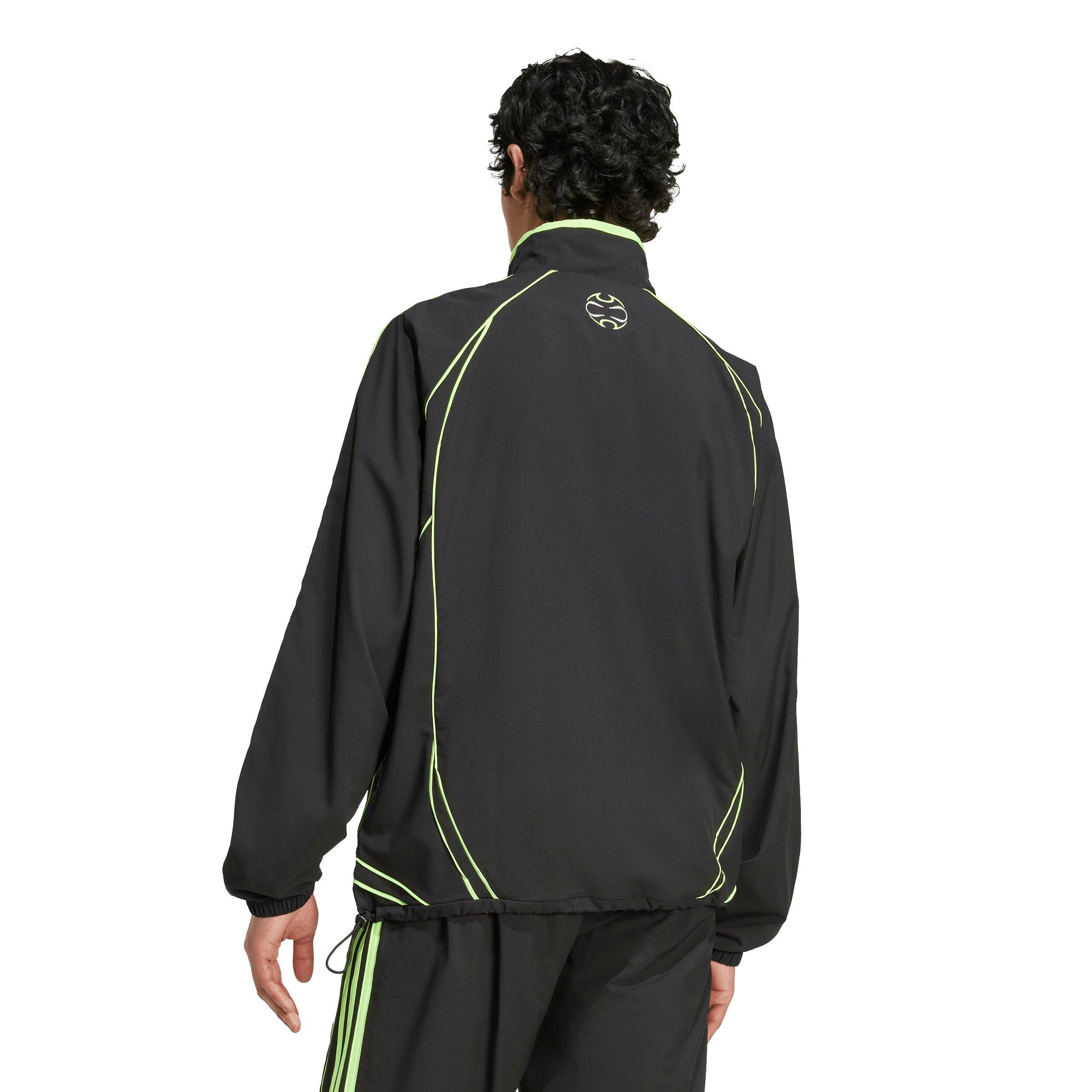 adidas Men's Teamgeist Adicolor Track Jacket - BLACK/GREEN Thumbnail View 2