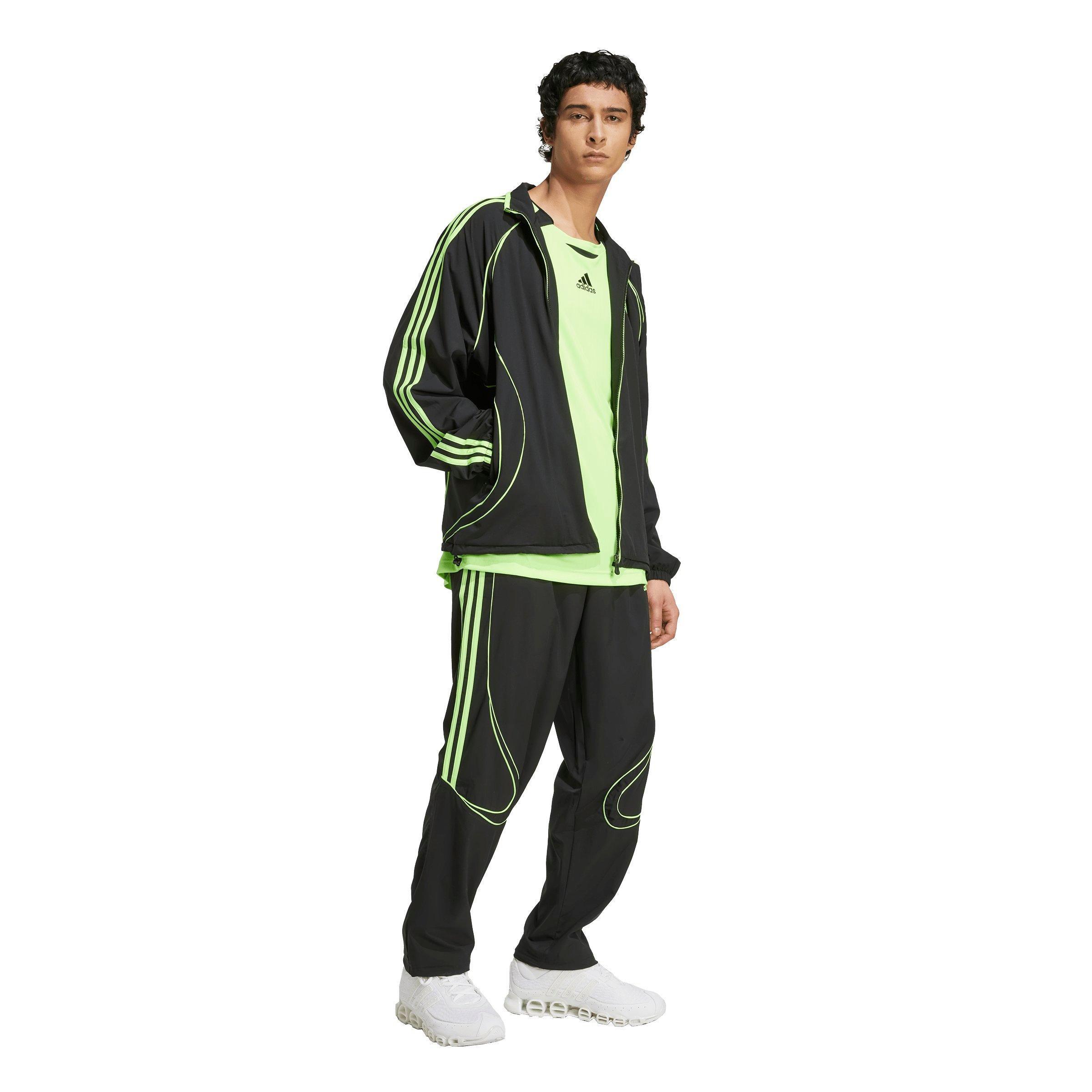 adidas Men's Teamgeist Adicolor Track Jacket - Black/Green - BLACK/GREEN Thumbnail View 5