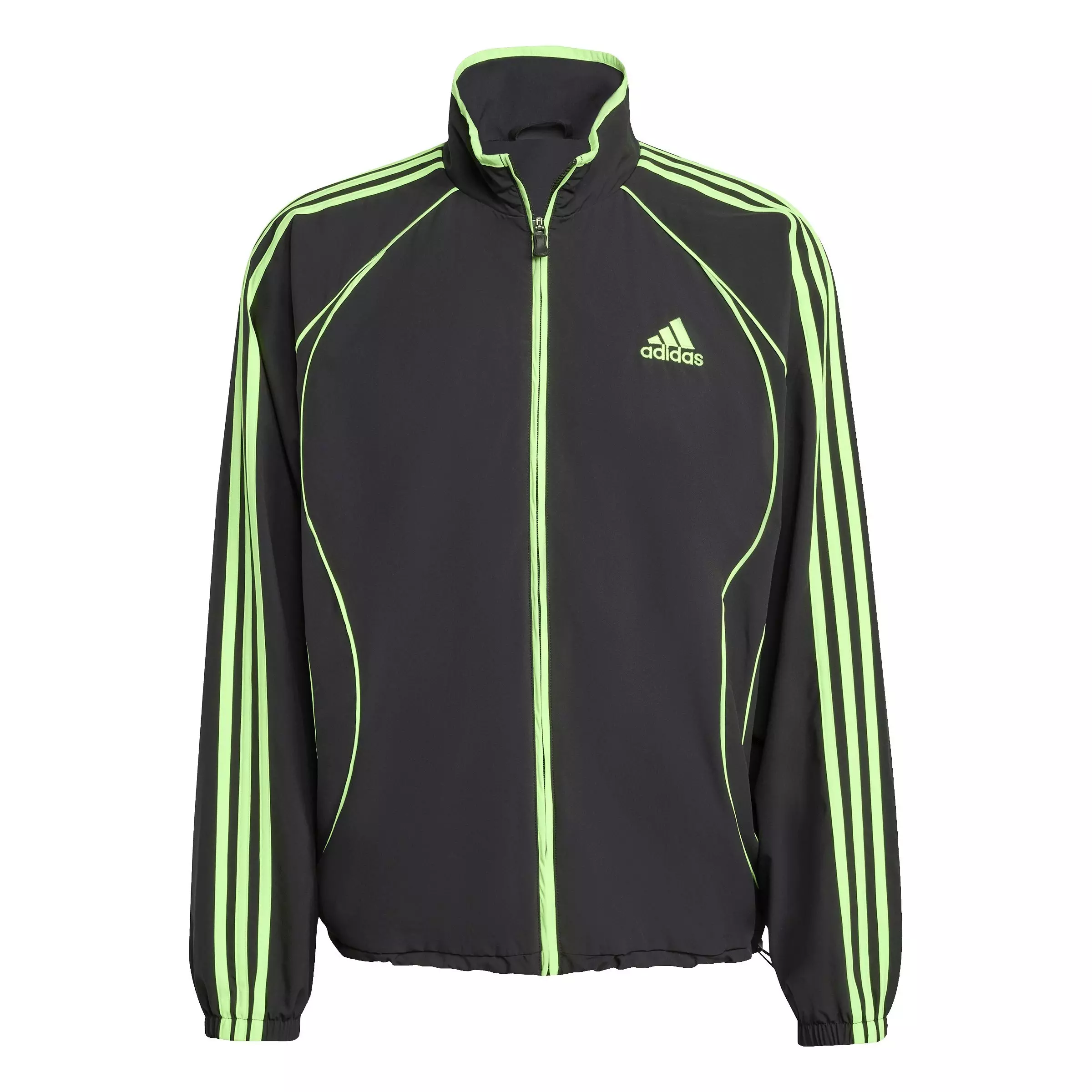 adidas Men's Teamgeist Adicolor Track Jacket - Black/Green - BLACK/GREEN