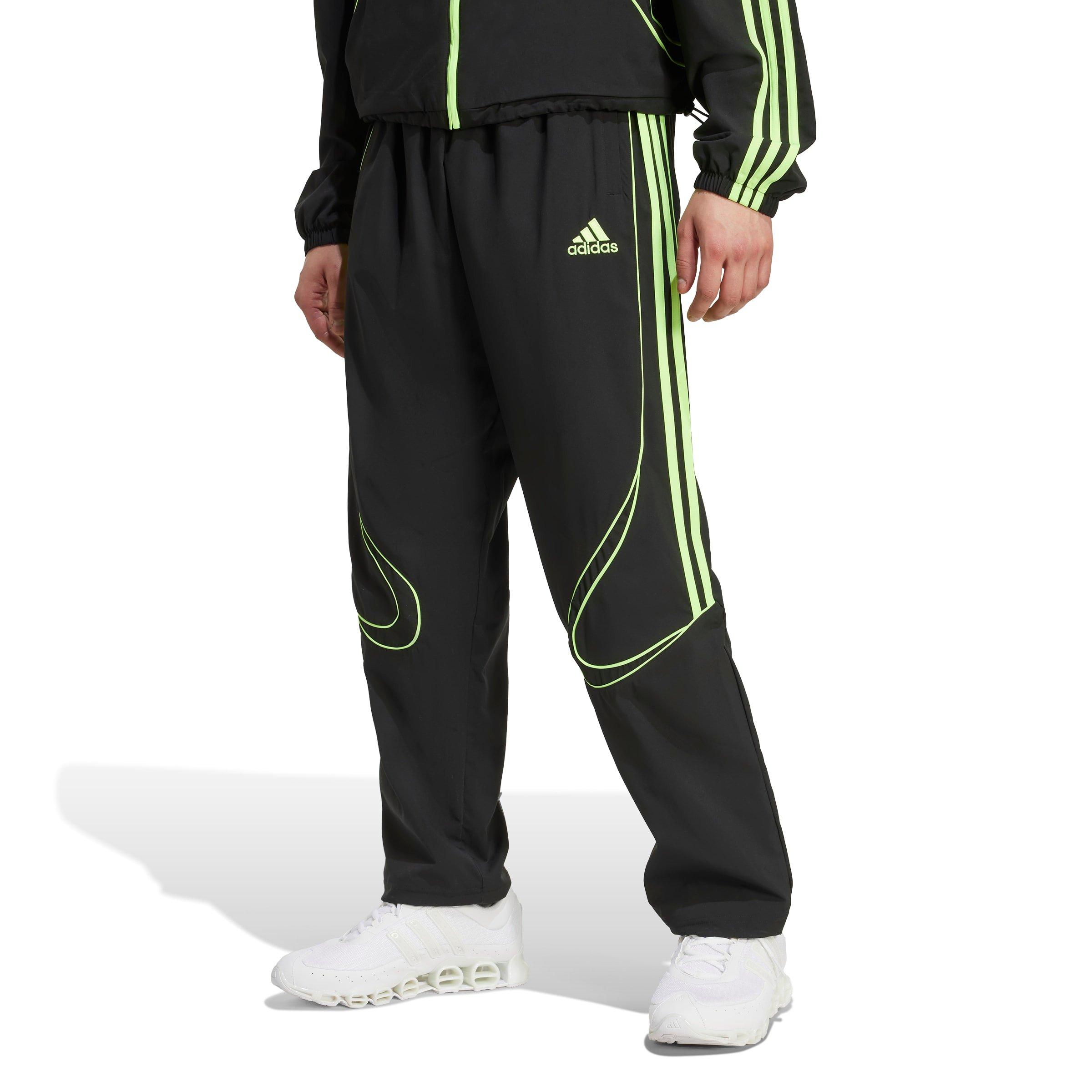 adidas Men's Teamgeist Adicolor Track Pants - BLACK/GREEN Thumbnail View 1