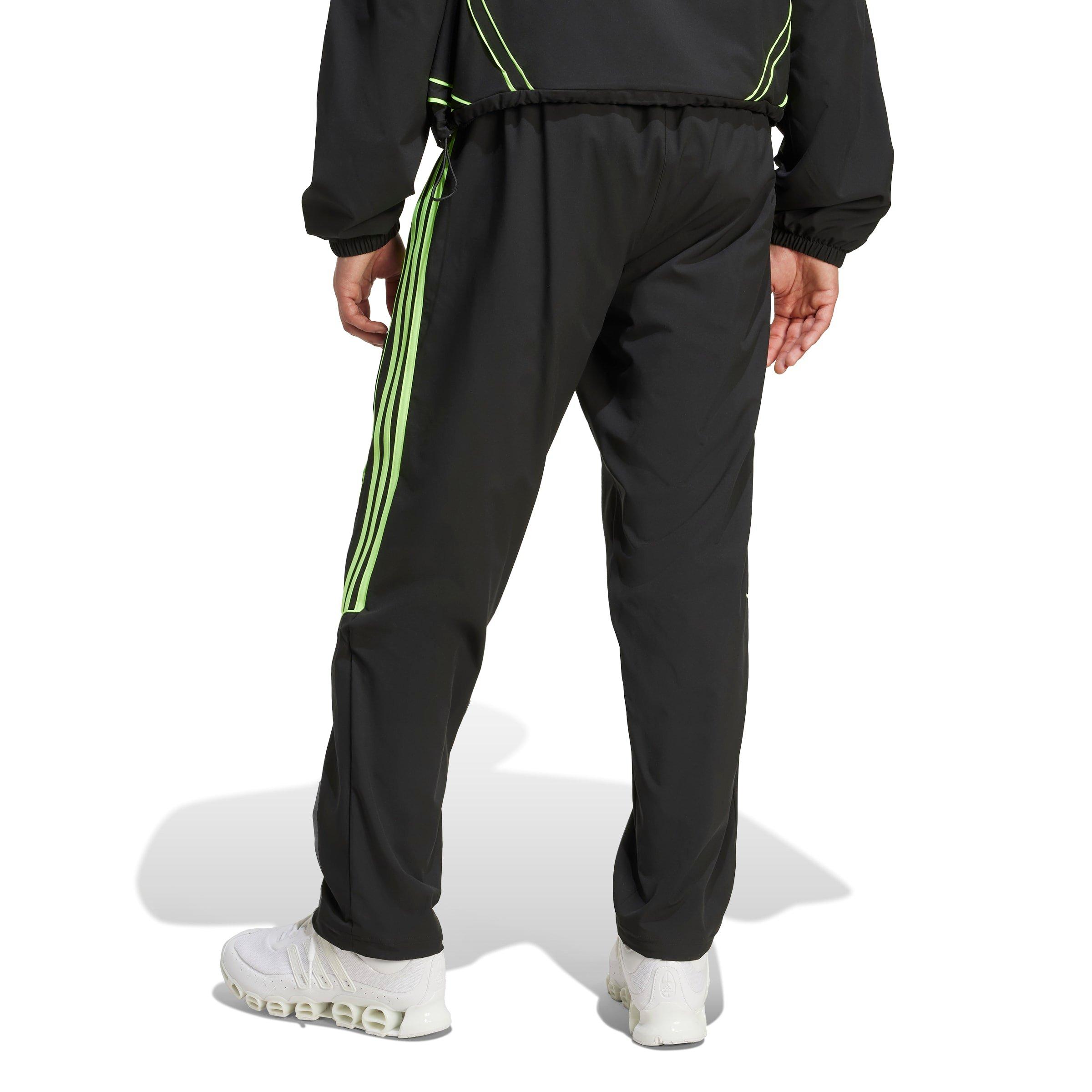 adidas Men's Teamgeist Adicolor Track Pants - BLACK/GREEN Thumbnail View 2