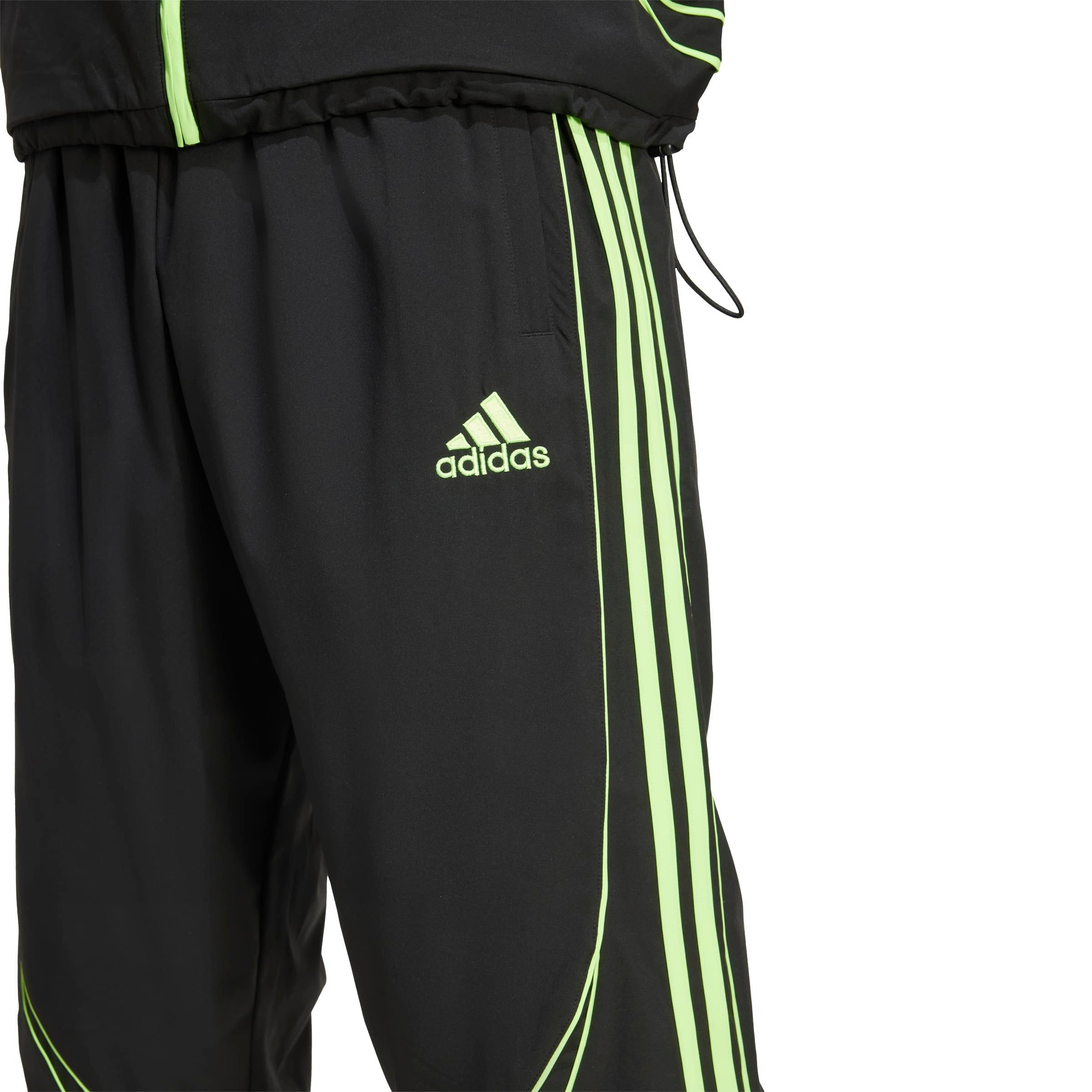 adidas Men's Teamgeist Adicolor Track Pants - BLACK/GREEN Thumbnail View 3