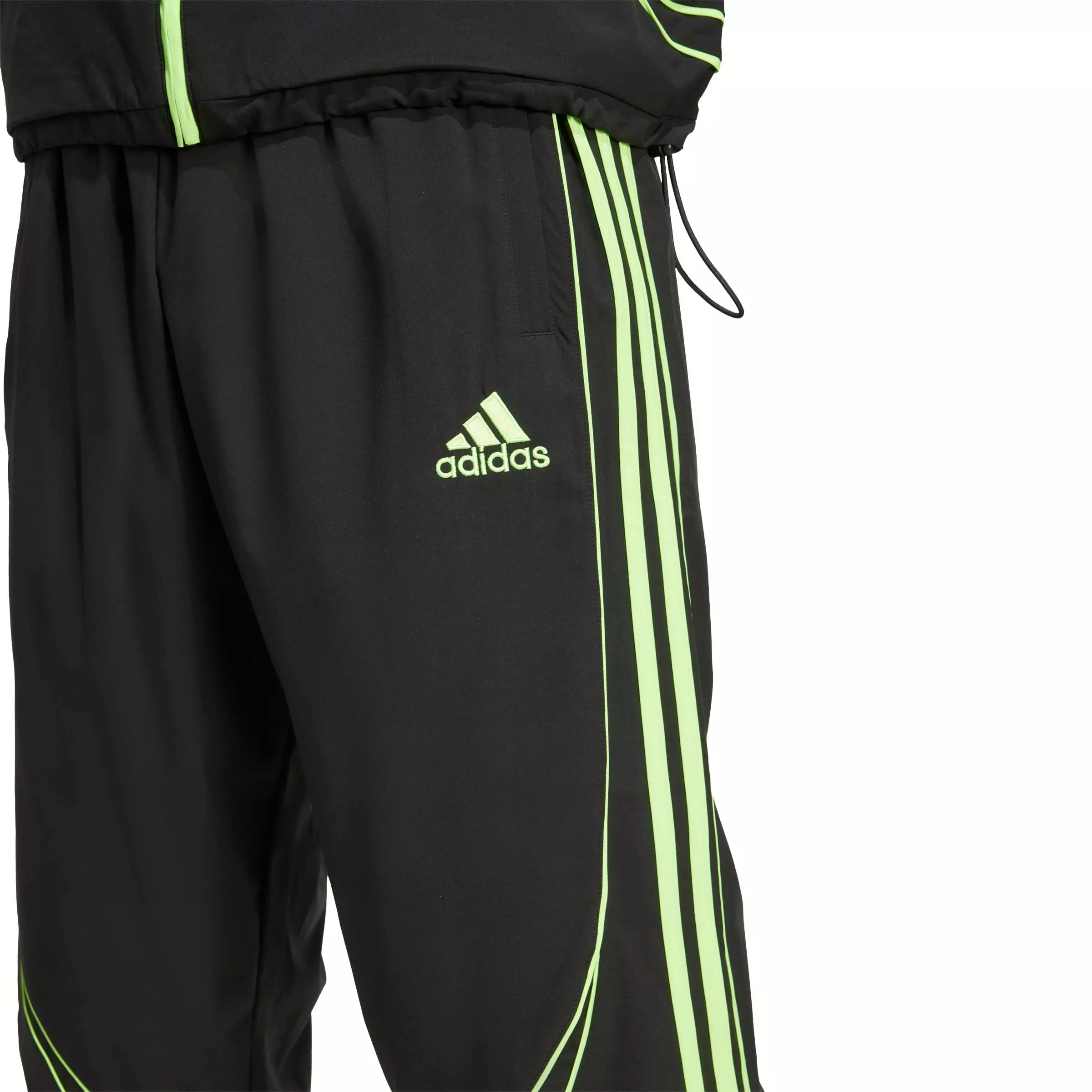 adidas Men's Teamgeist Adicolor Track Pants - BLACK/GREEN