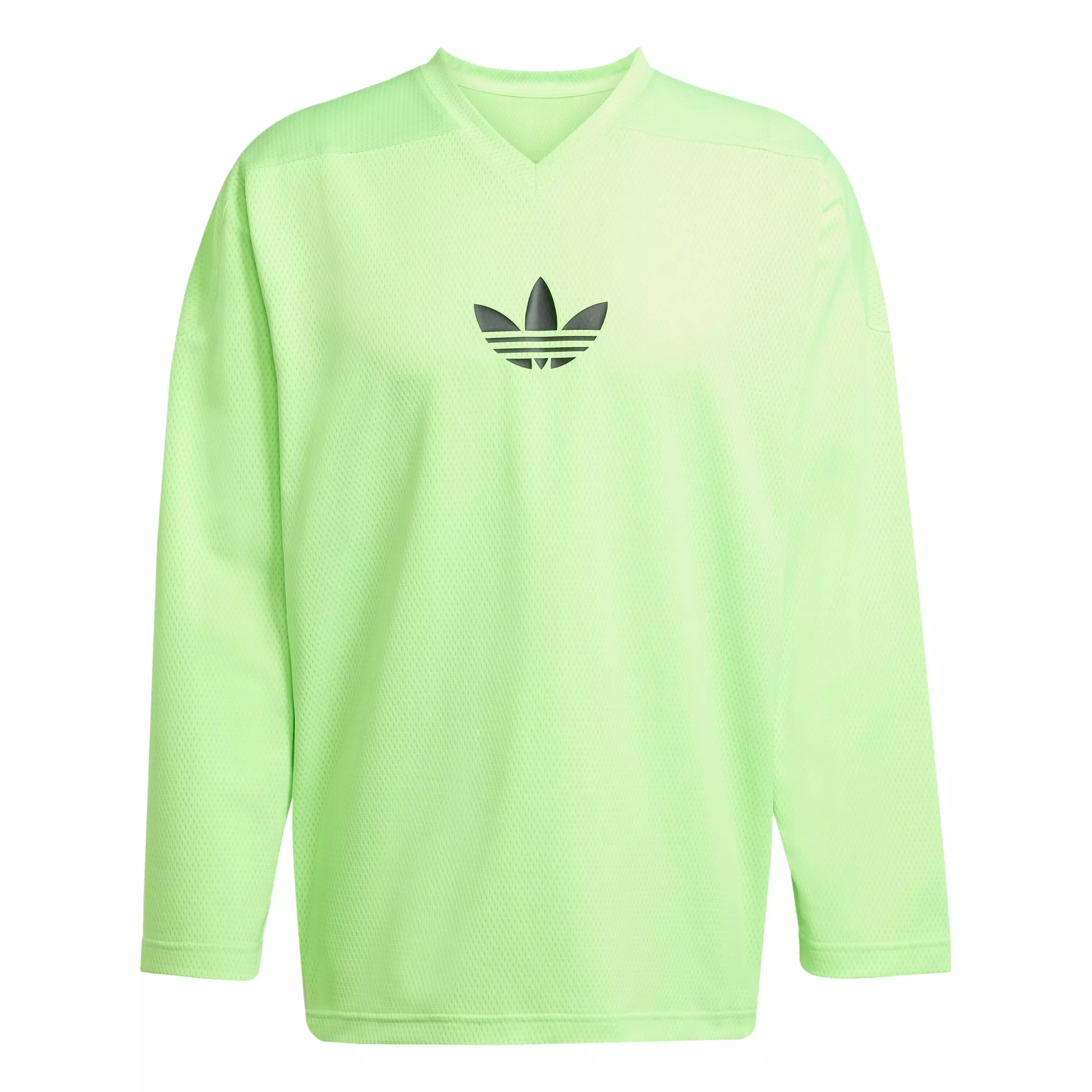 adidas Originals Men's Adicolor Mesh Long-Sleeve Tee - GREEN/BLACK