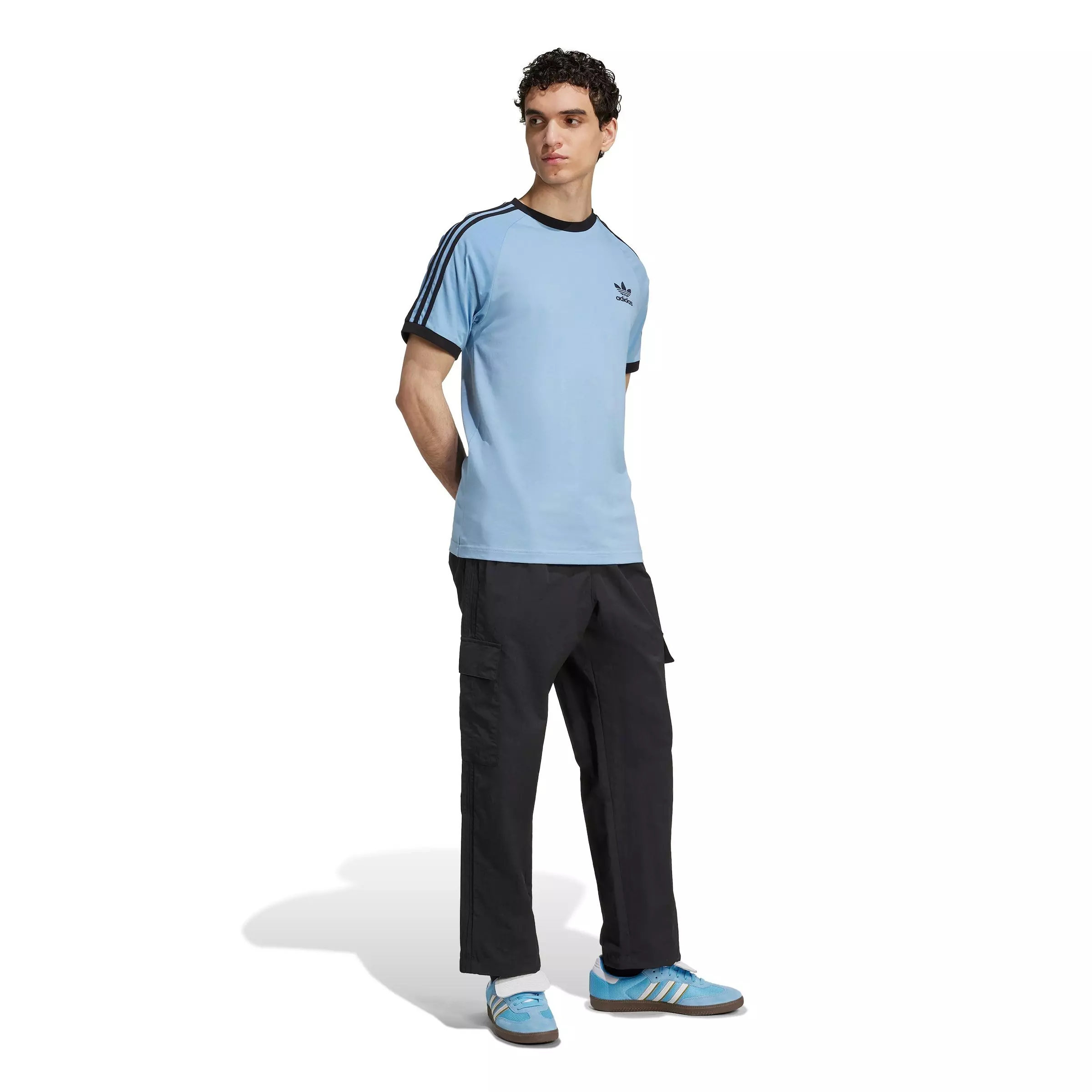 adidas Originals Men's Adicolor Classics 3-Stripes Cargo Pants - BLACK