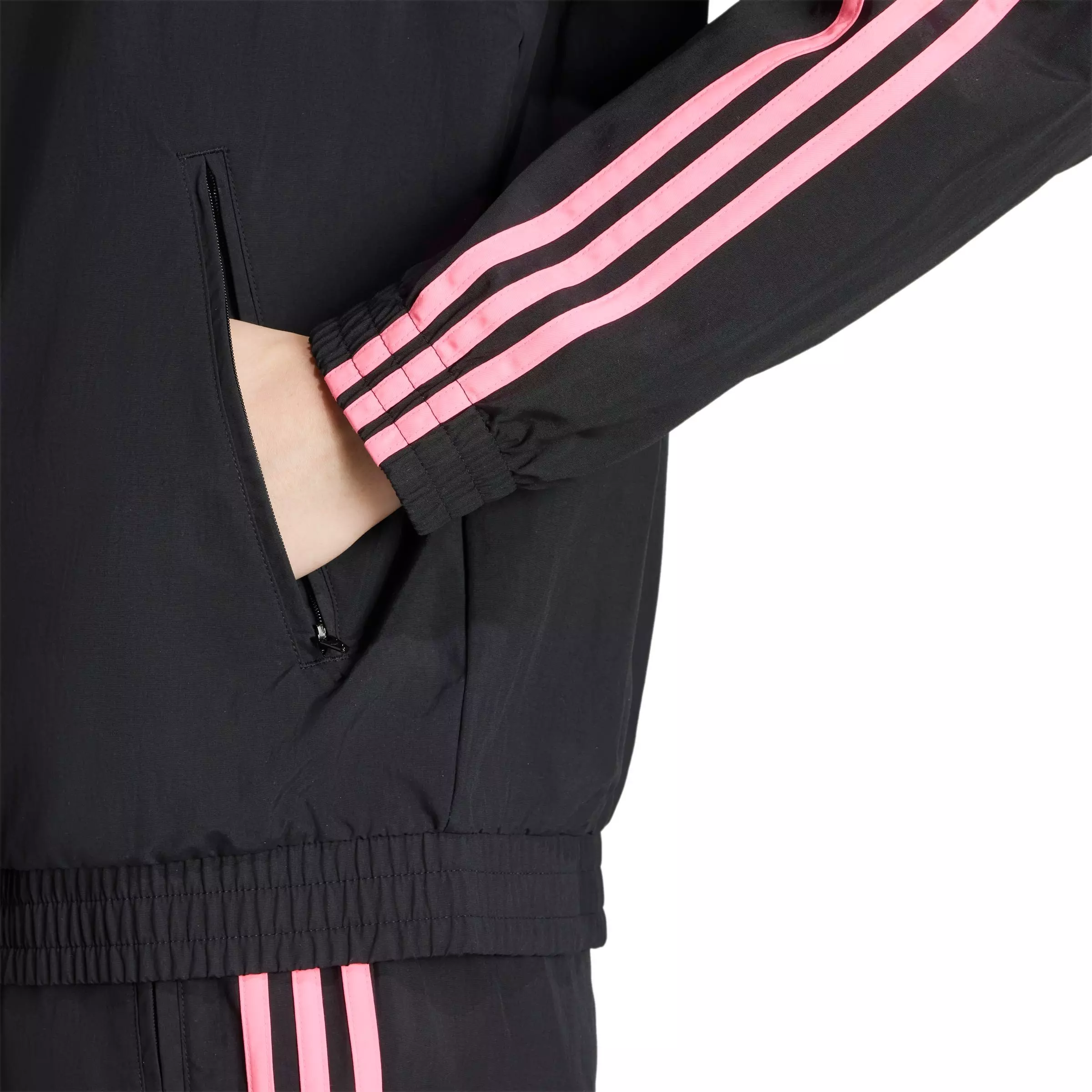 adidas Originals Men's Adicolor Woven Firebird Track Jacket - BLACK/PINK