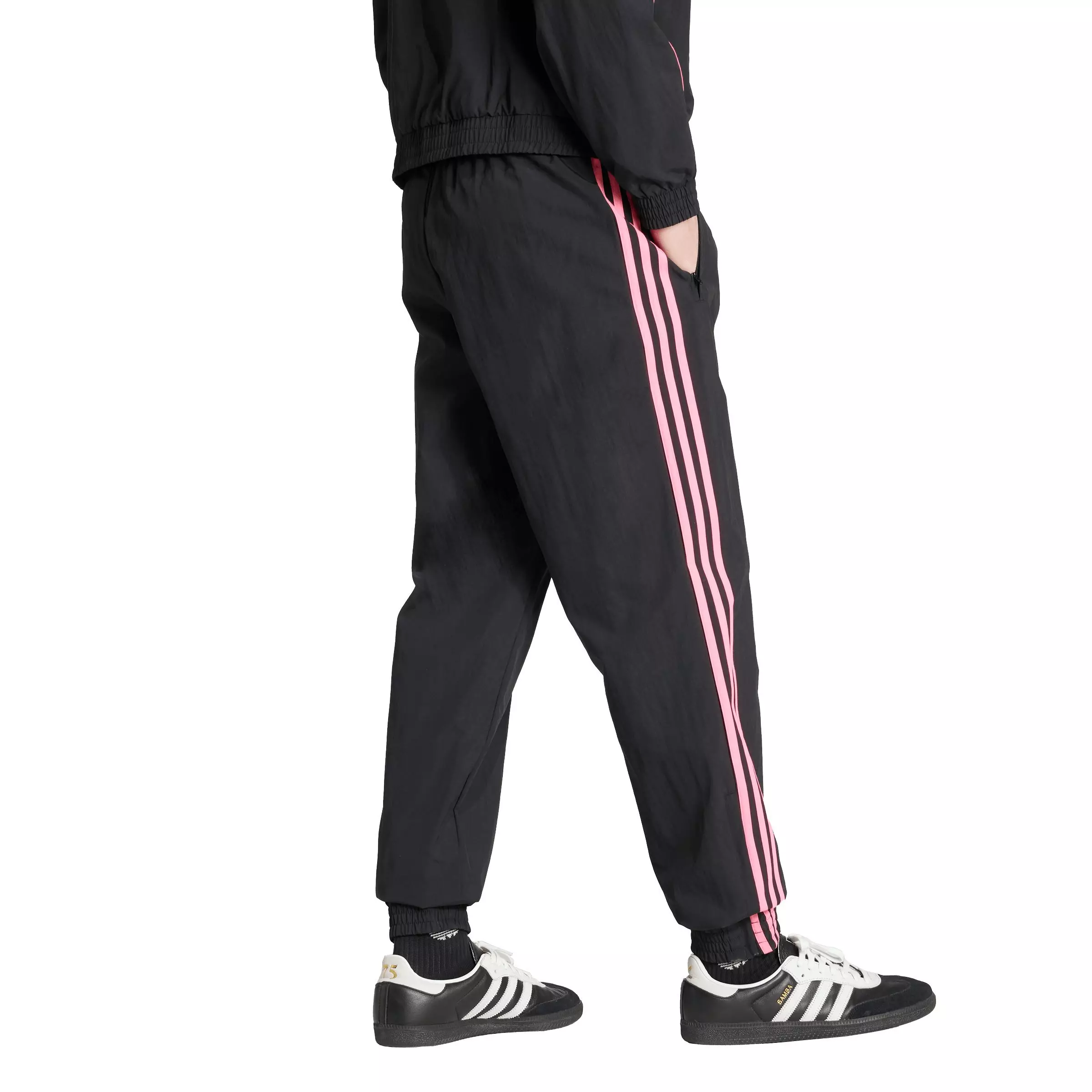 adidas Originals Men's Adicolor Woven Firebird Track Pants - BLACK/PINK