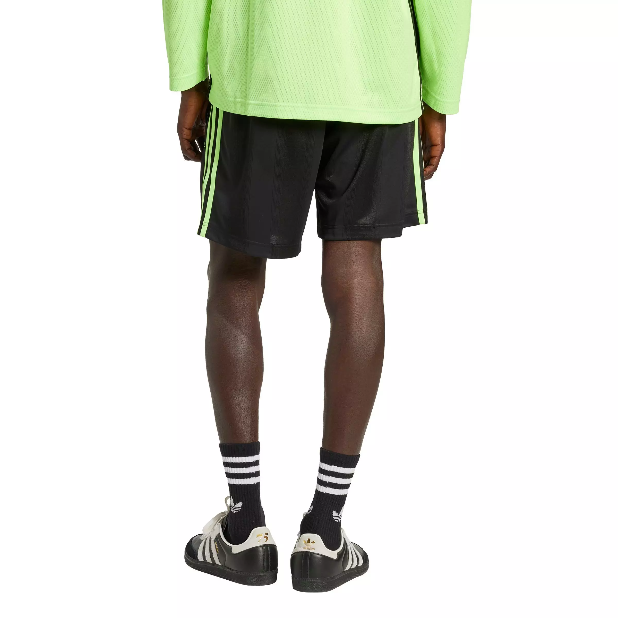 adidas Originals Men's Adicolor Jacquard Shorts - BLACK/GREEN