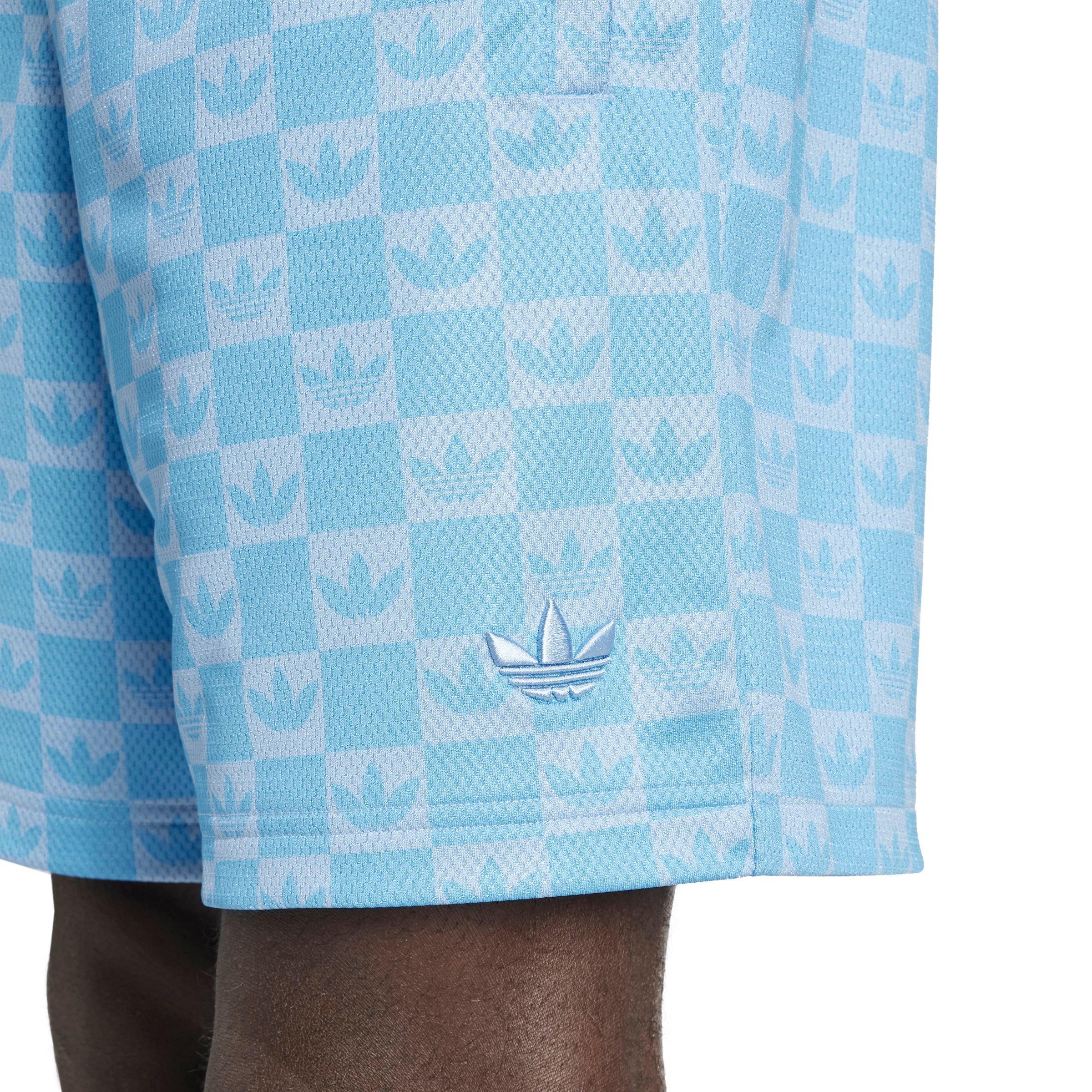 adidas Originals Men's Monogram Regular Mesh Shorts - LT BLUE Thumbnail View 4