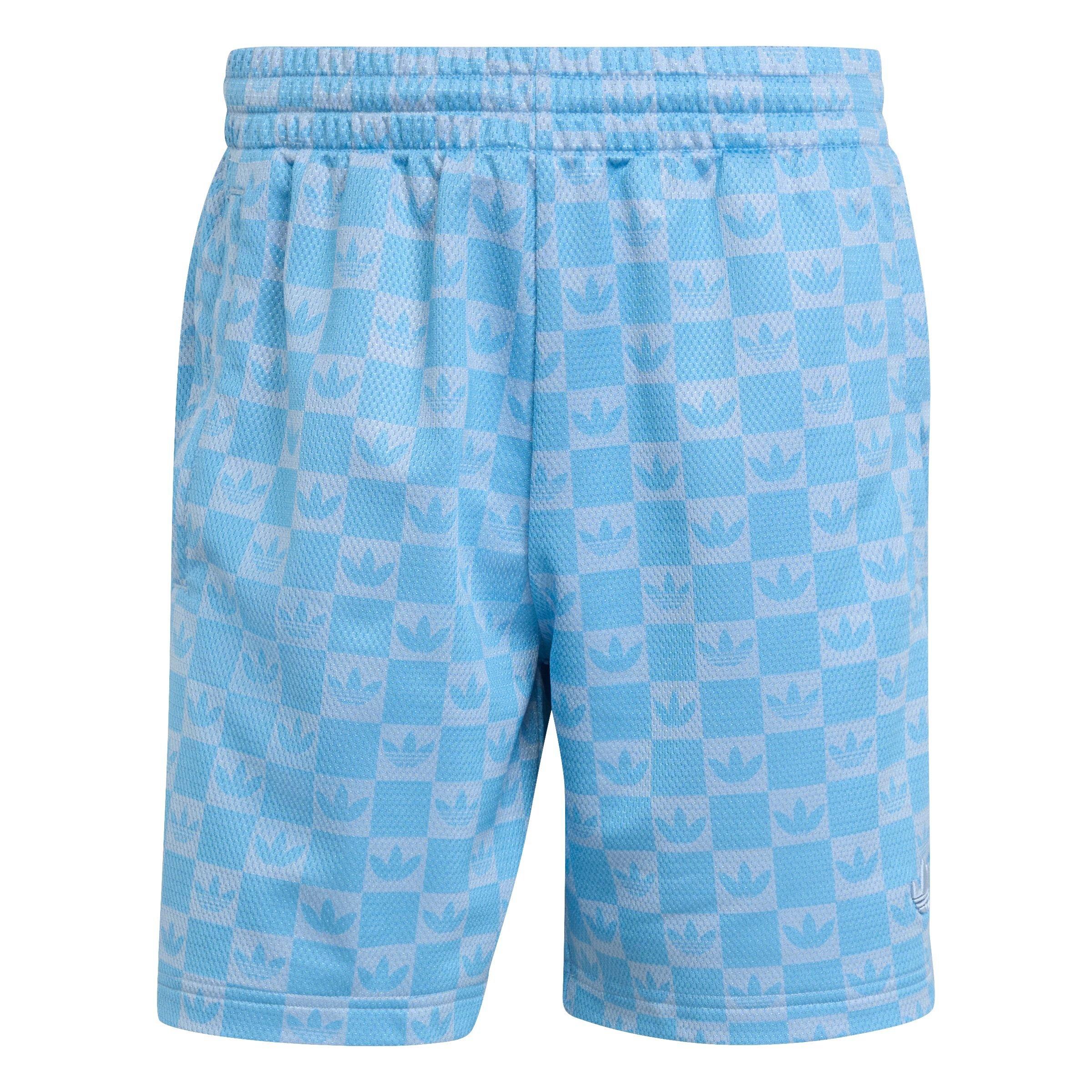 adidas Originals Men's Monogram Regular Mesh Shorts - LT BLUE Thumbnail View 6