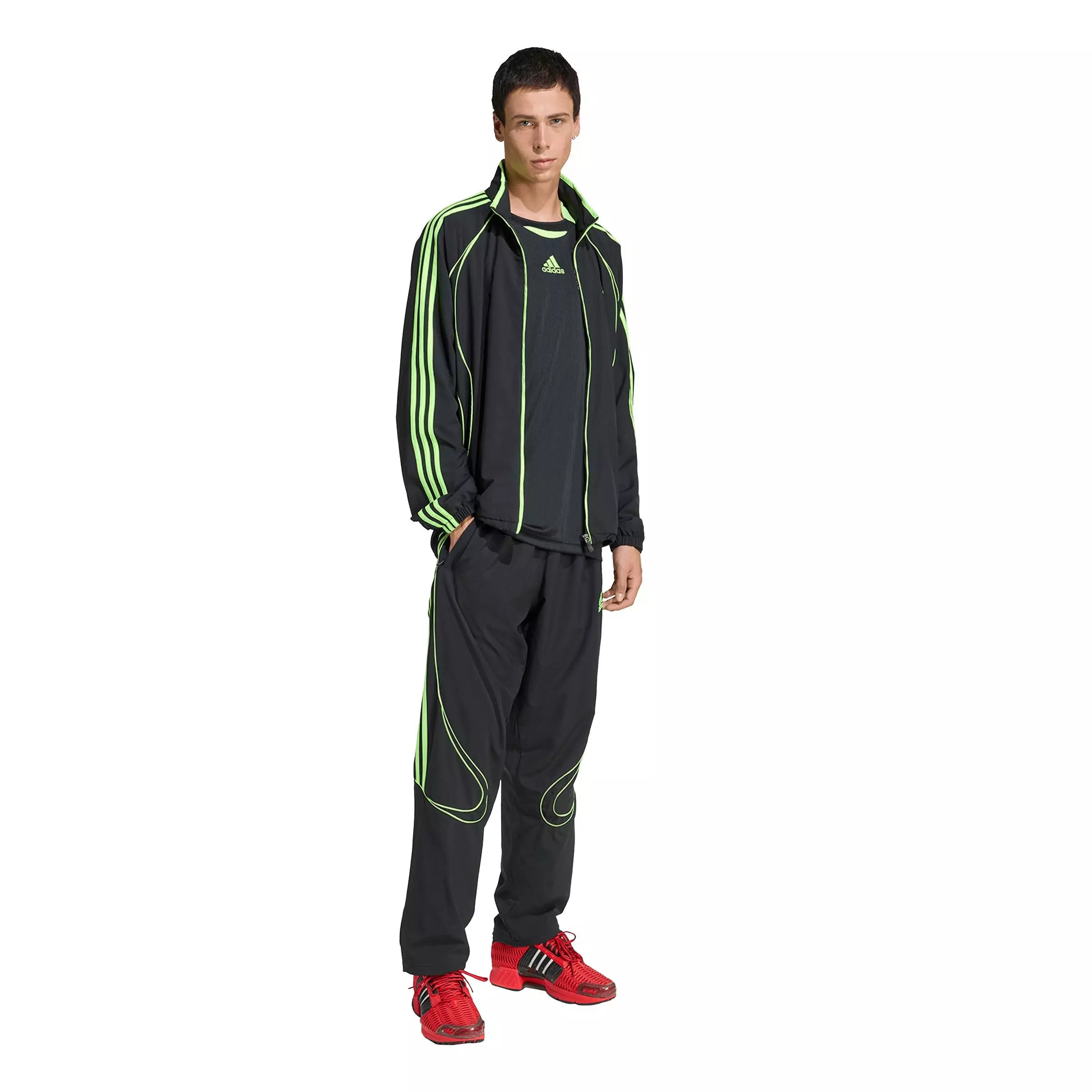 adidas Men's Teamgeist Adicolor Tee - BLACK/GREEN