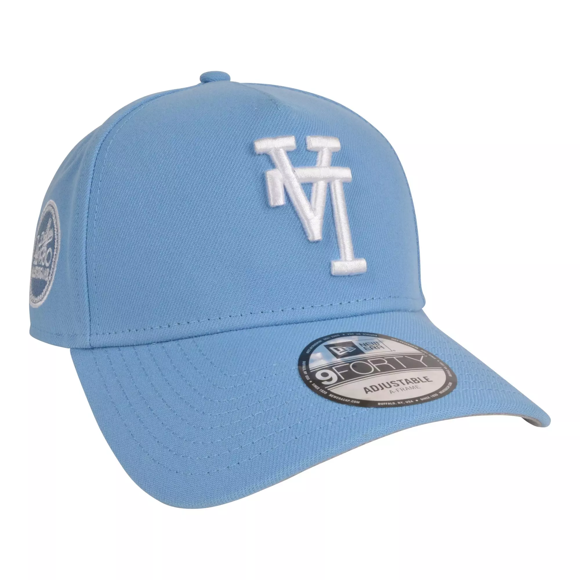 New Era Los Angeles Dodgers 9FORTY Upside Down Snapback Hat - Light Blue - BLUE