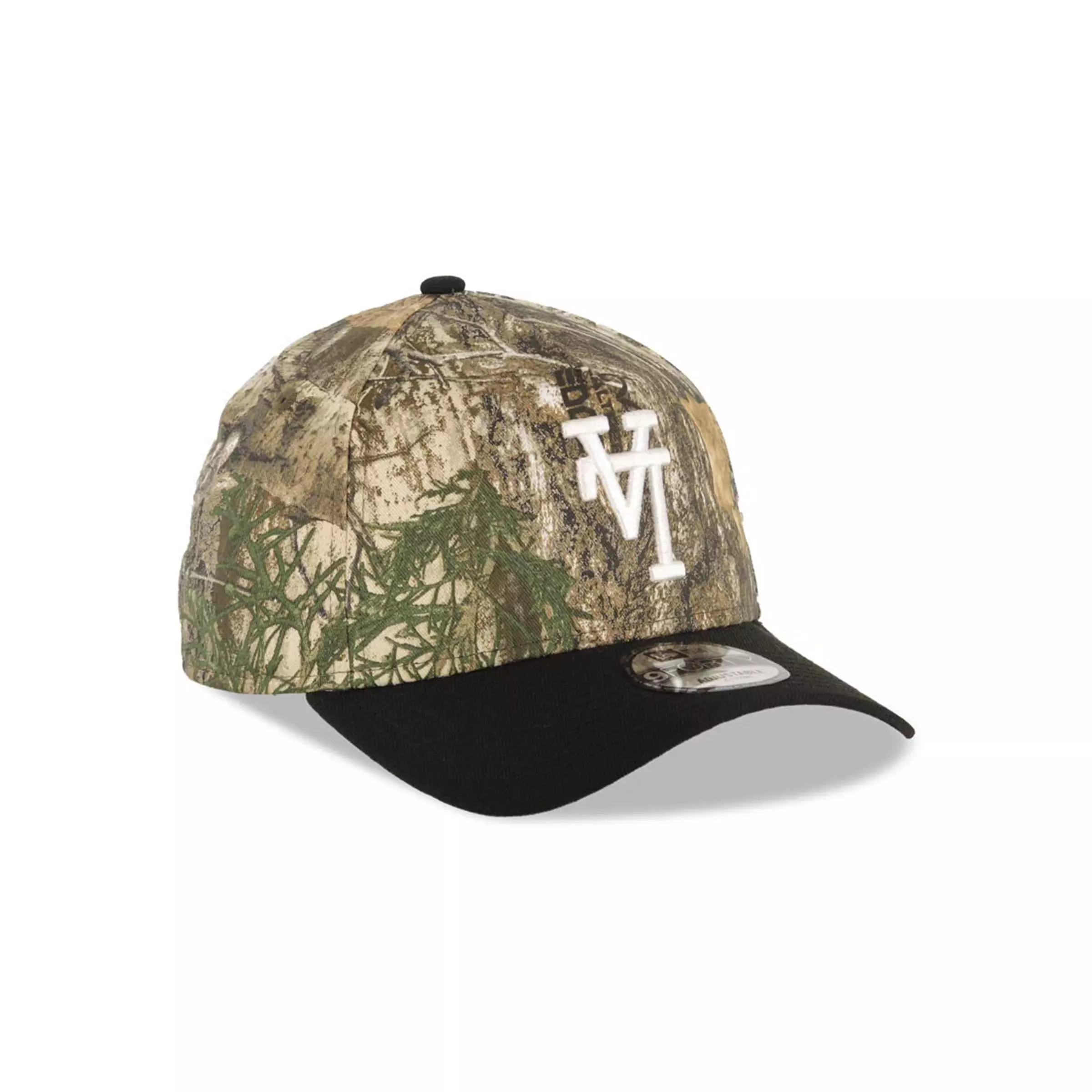 New Era Los Angeles Dodgers 9FORTY Upside Down Snapback Hat-Real Tree/Black - BLACK