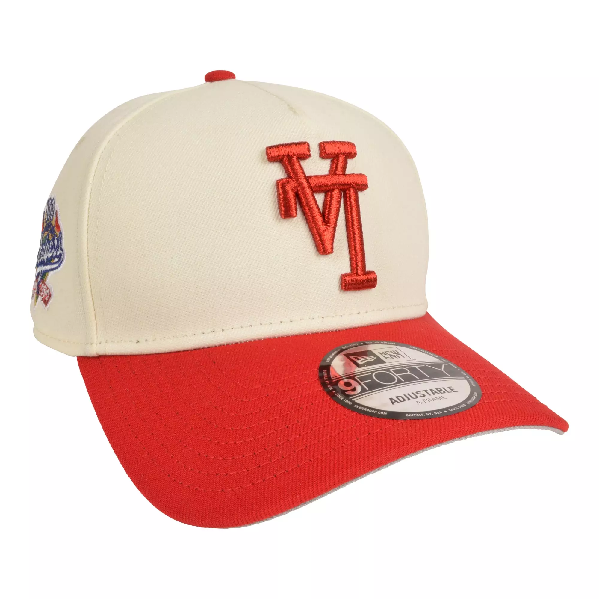 New Era Los Angeles Dodgers 9FORTY Upside Down Snapback Hat-Cream/Red - RED