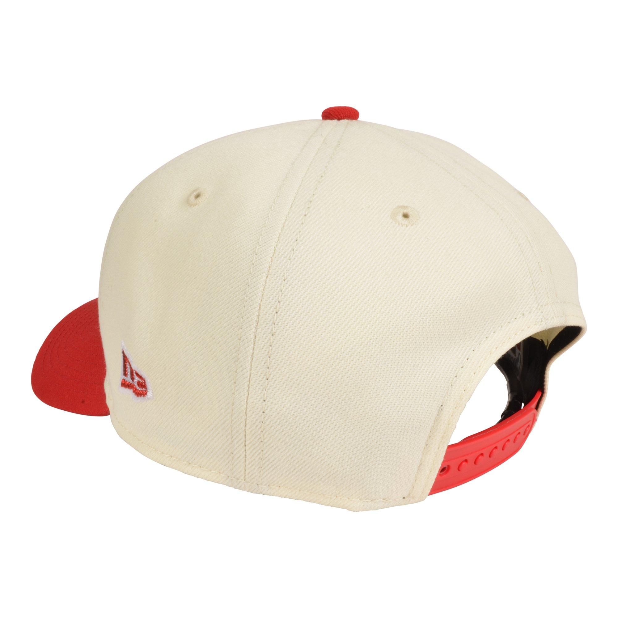 New Era Los Angeles Dodgers 9FORTY Upside Down Snapback Hat-Cream/Red