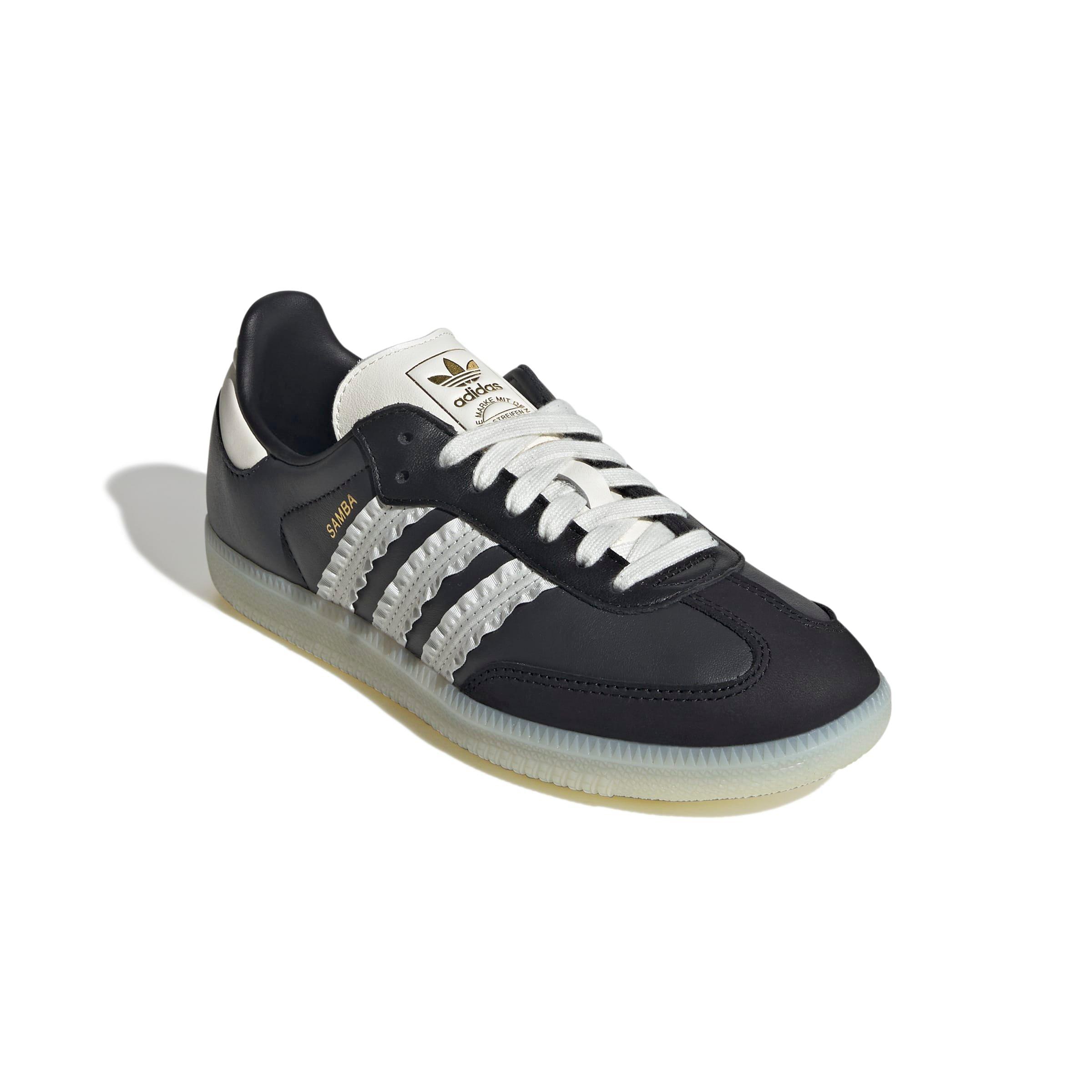 adidas Originals Samba OG Ruffle "Dark Grey/Carbon/Off White" Women's Shoe - BLACK/WHITE Thumbnail View 5