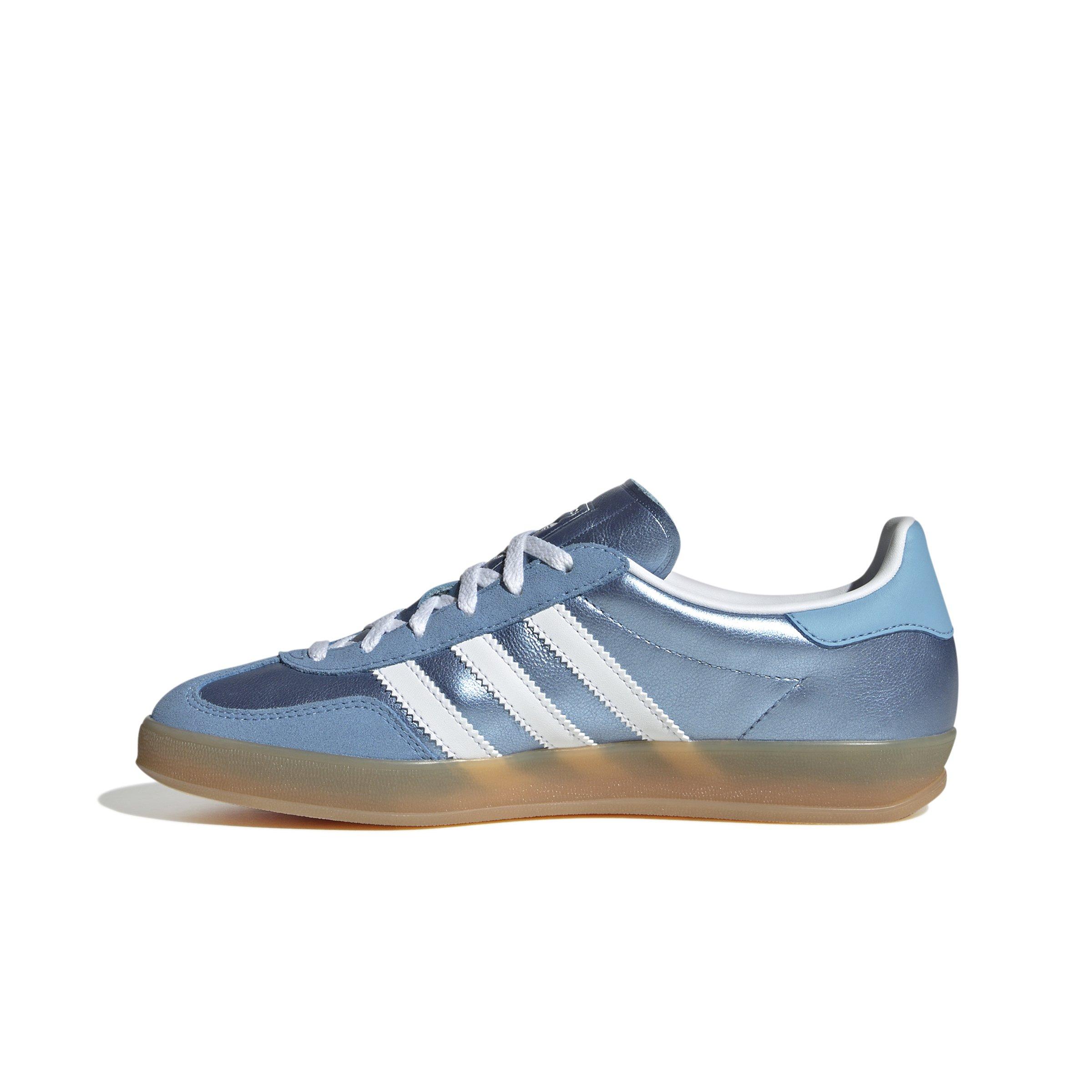 adidas Originals Gazelle Indoor "Metallic Blue" Women's Shoe - BLUE/WHITE Thumbnail View 2