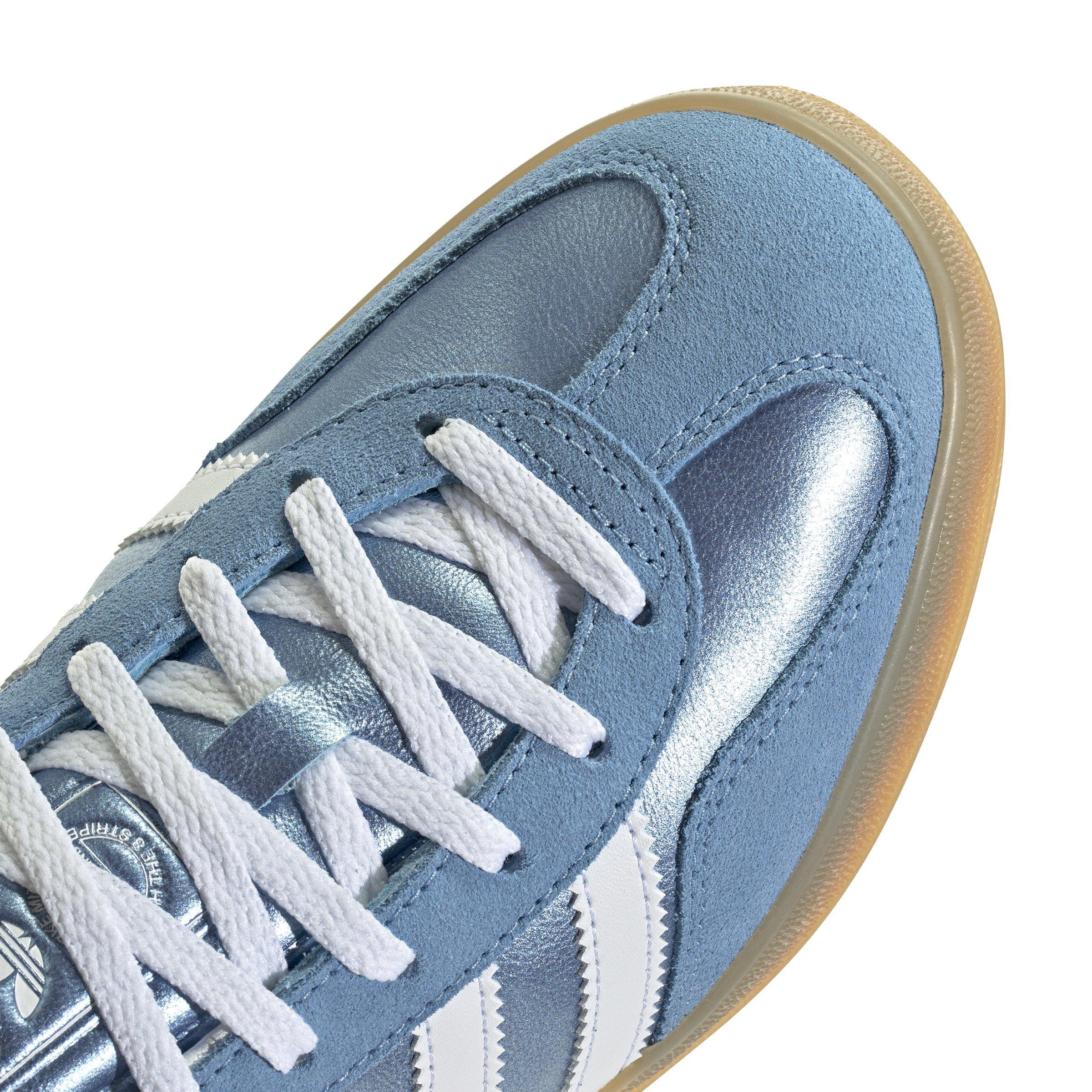adidas Originals Gazelle Indoor "Metallic Blue" Women's Shoe - BLUE/WHITE Thumbnail View 3