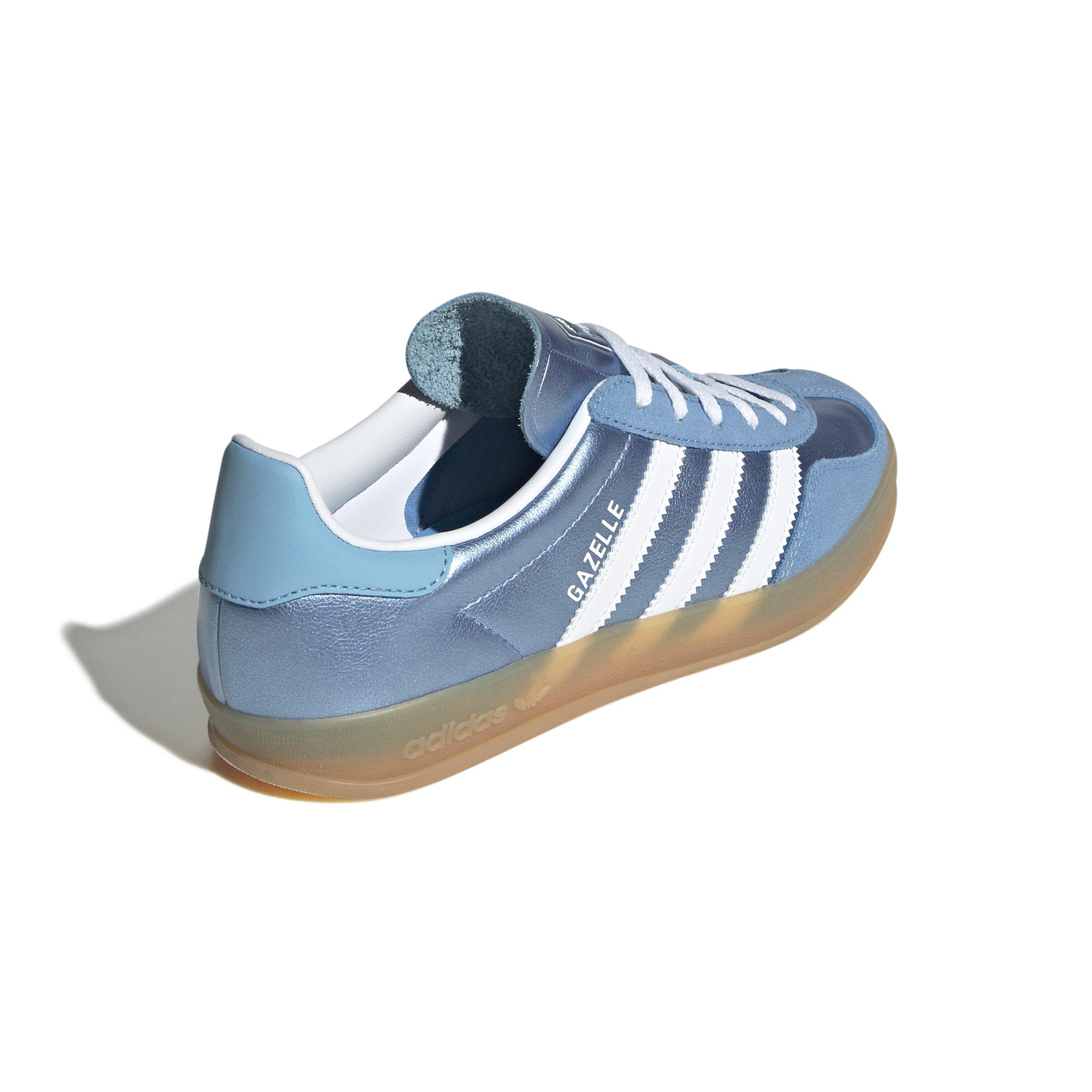 adidas Originals Gazelle Indoor "Metallic Blue" Women's Shoe - BLUE/WHITE Thumbnail View 5
