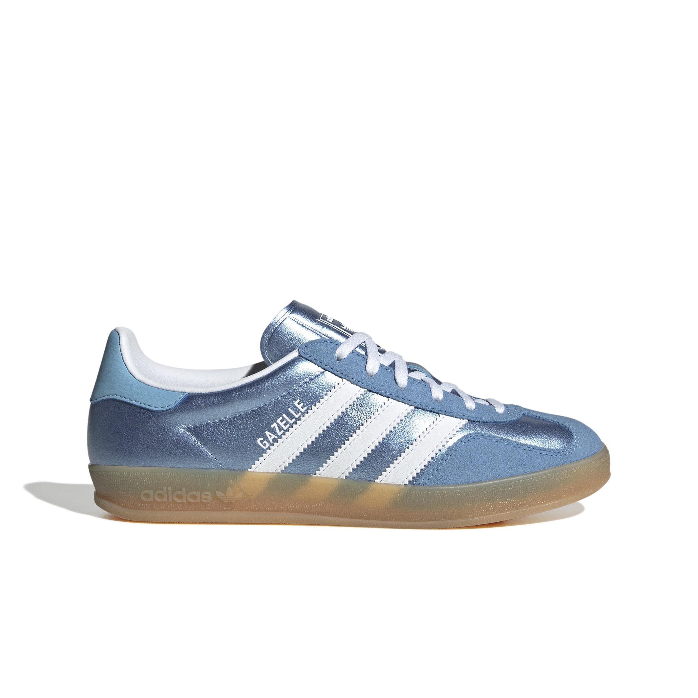 adidas Originals Gazelle Indoor "Metallic Blue" Women's Shoe - BLUE/WHITE Thumbnail View 1