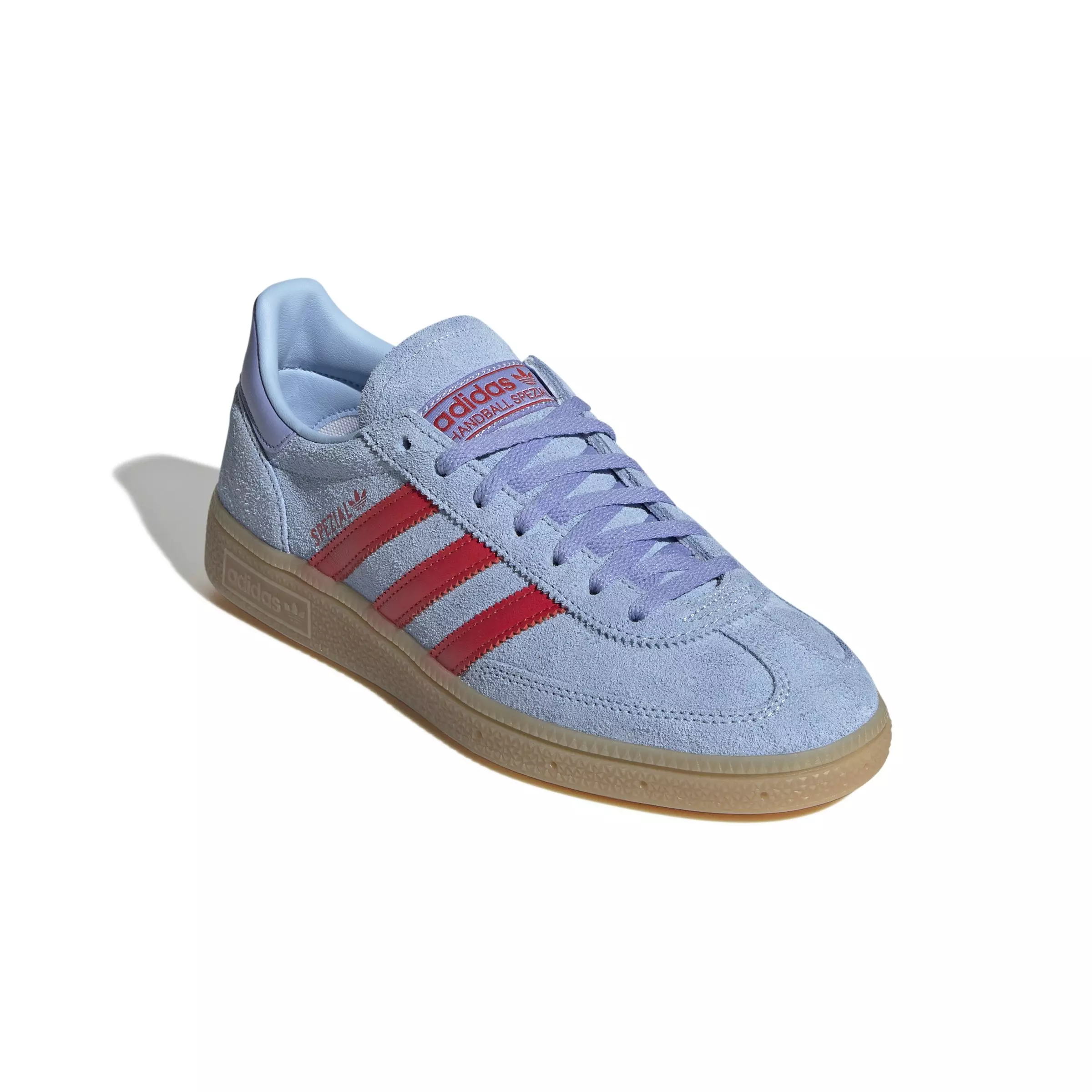 adidas Originals Handball Spezial "Glow Blue/Red/Blue Spark" Women's Shoe - BLUE/RED
