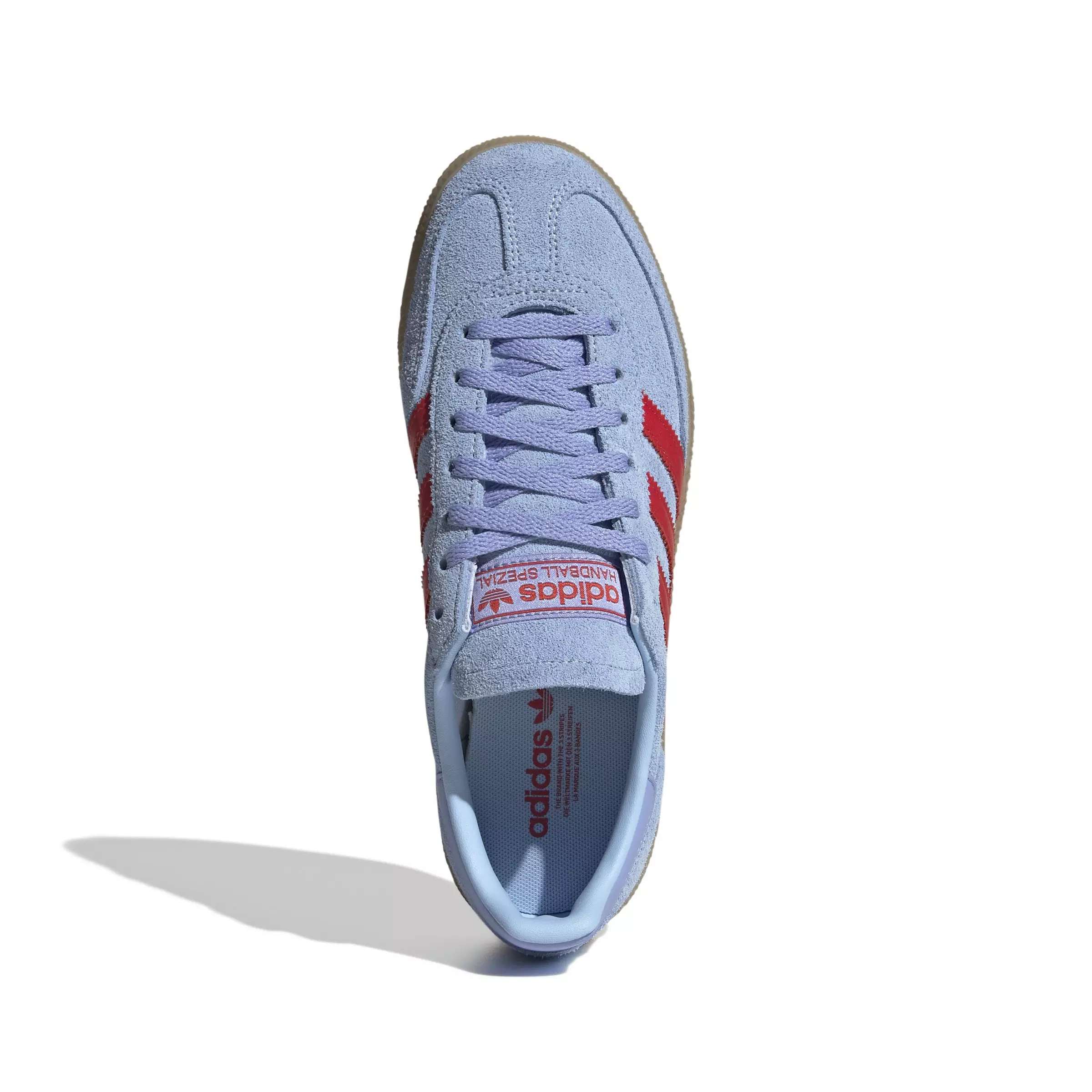 adidas Originals Handball Spezial "Glow Blue/Red/Blue Spark" Women's Shoe - BLUE/RED