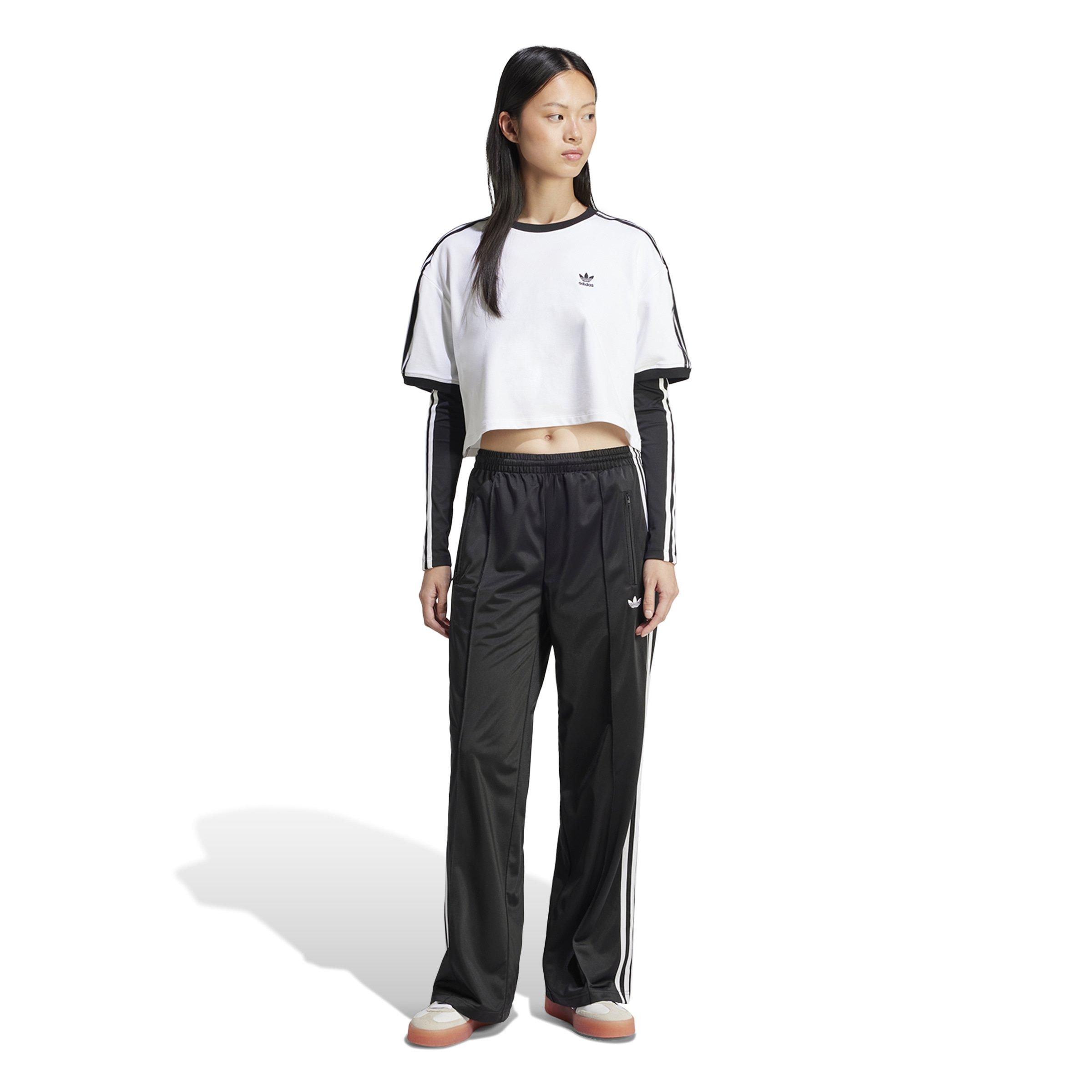 adidas Originals Women's Adicolor Classic Firebird Loose Track Pants - Black/White - BLACK/WHITE Thumbnail View 5