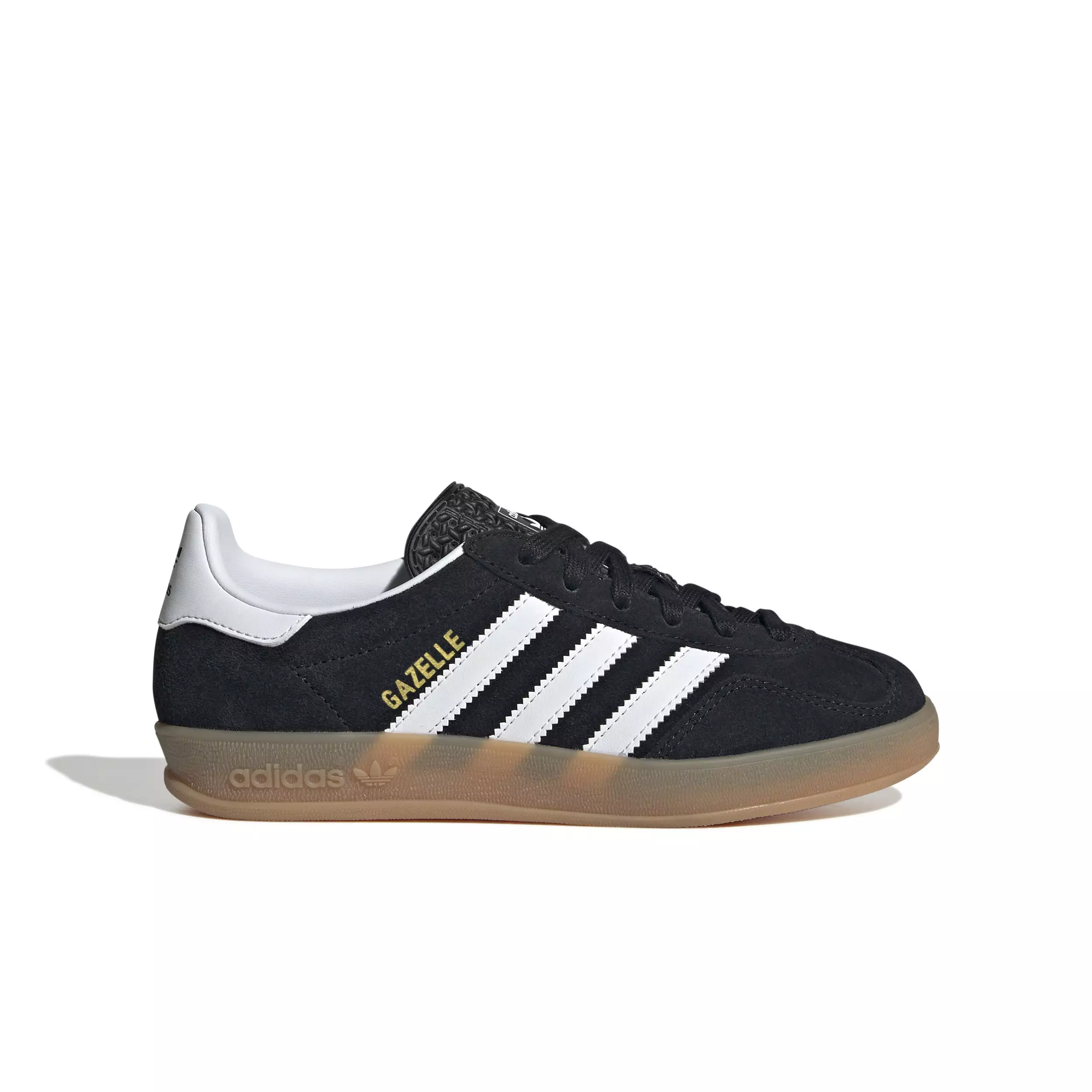 adidas Originals Gazelle Indoor "Core Black/Ftwr White" Grade School Kids' Shoe - BLACK/WHITE