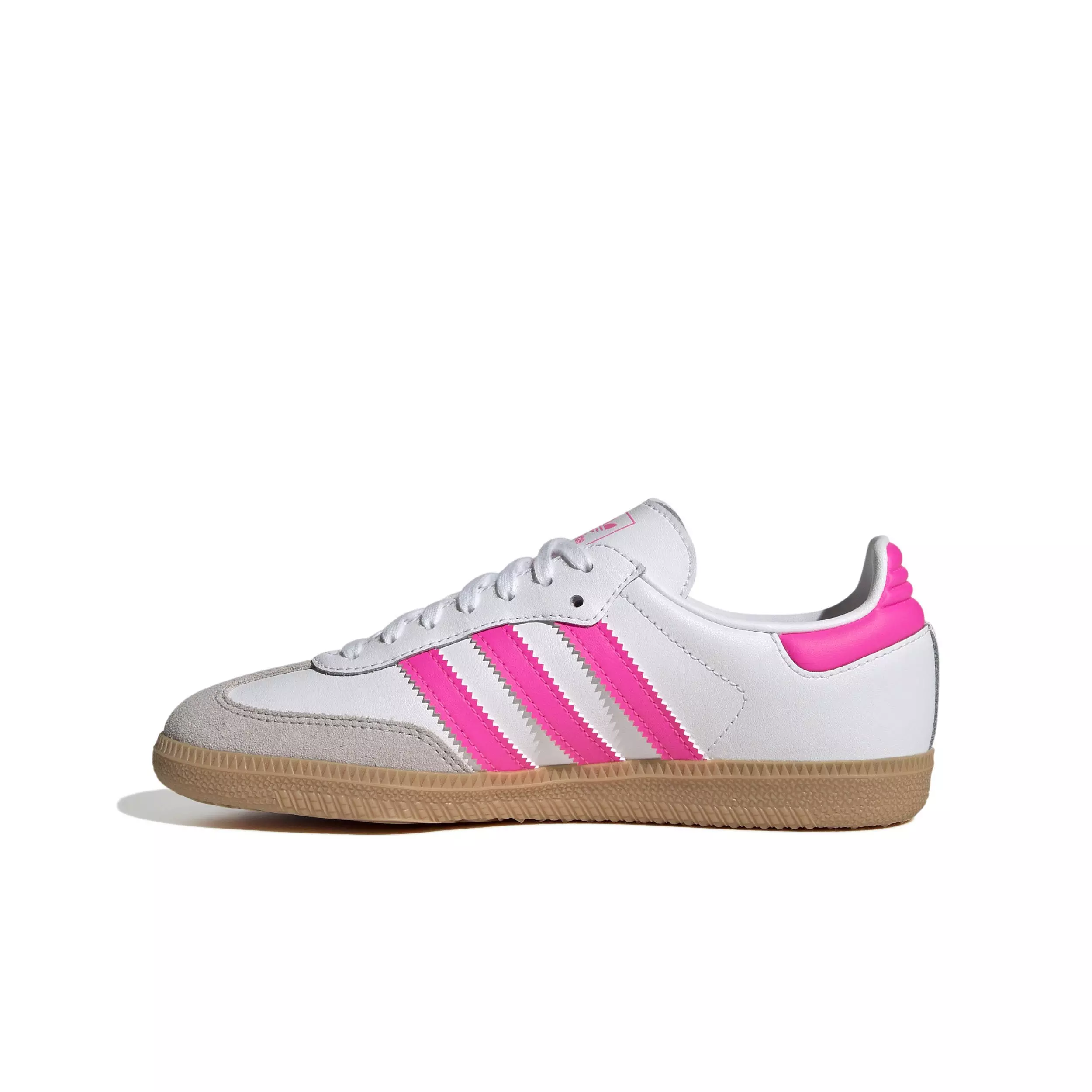 adidas Originals Samba OG "Ftwr White/Lucid Pink/Gum" Grade School Girls' Shoe - WHITE/PINK